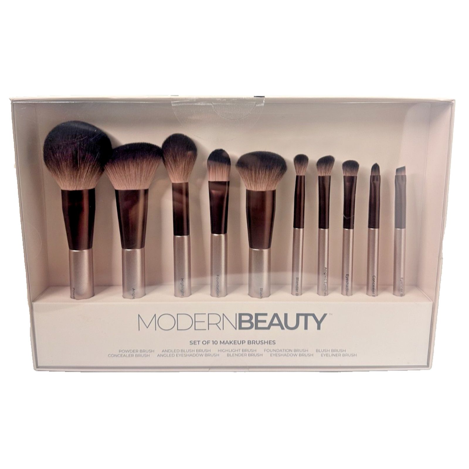 Other Sealed Modern Beauty 10-Piece Makeup Brushes- Soft Bristles Size ONE SIZE - 1 Thumbnail