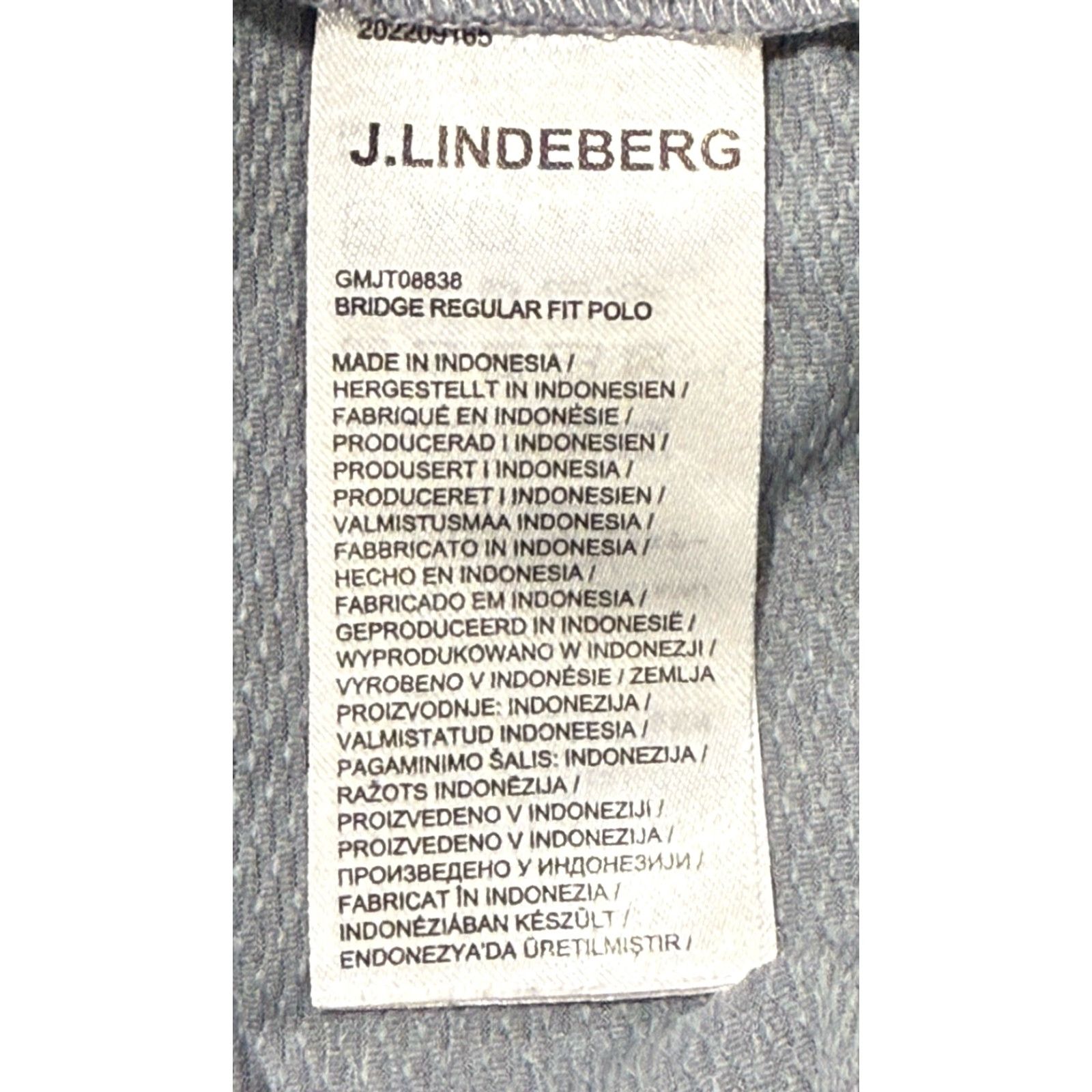 J.Lindeberg J.Lindeberg Mens Golf Shirt M Gray Regular Fit Short Sleeve Polo with Pockets Size US M / EU 48-50 / 2 - 5 Thumbnail