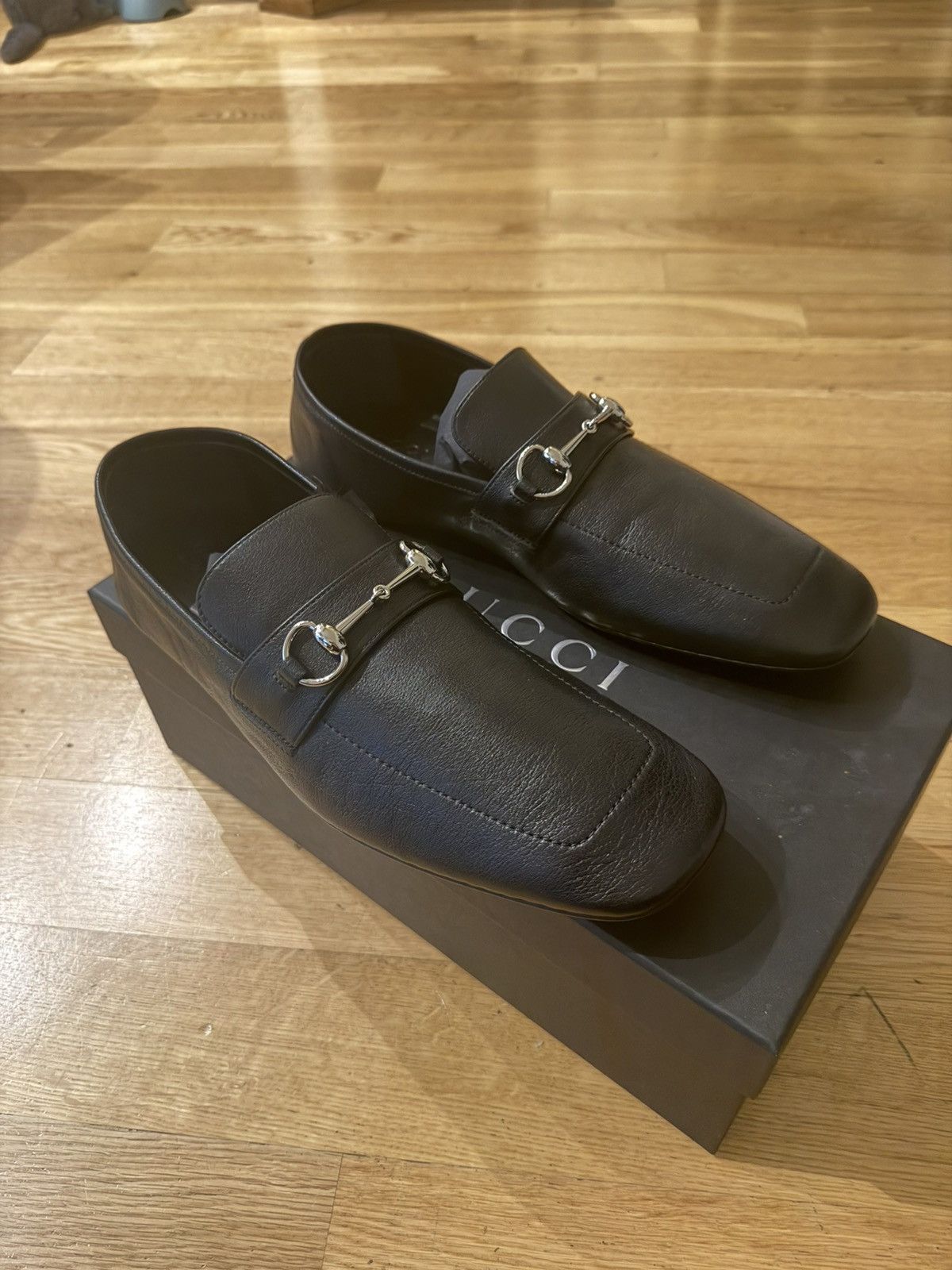 Gucci Men’s Black Leather Horsebit Loafers by Demna Size US 10.5 / EU 43-44 - 6 Thumbnail