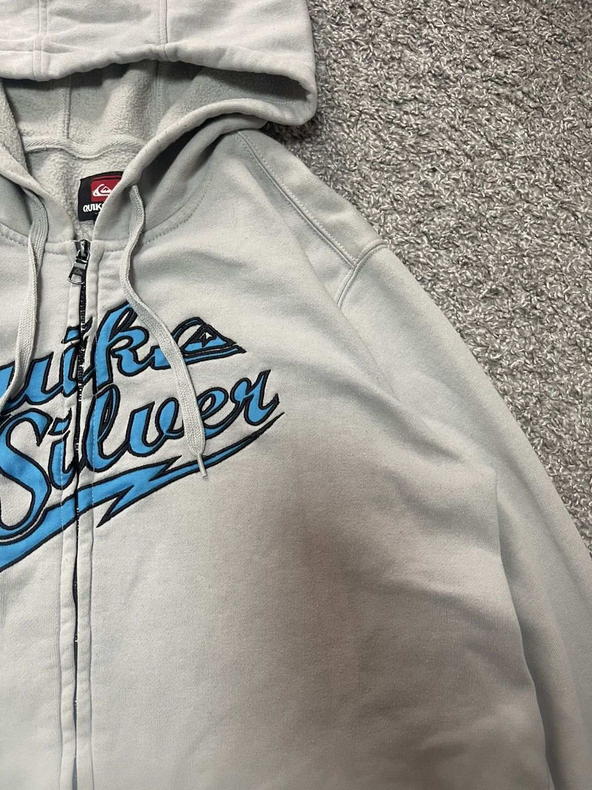 Quiksilver Quiksilver Hoodie Y2K Skate Surf Zip Embroidered Sweatshirt Size US L / EU 52-54 / 3 - 2 Thumbnail