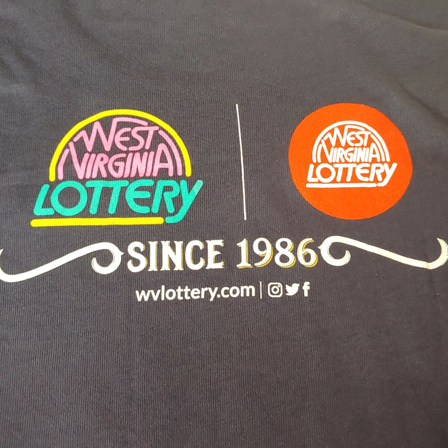 Alternative Apparel West Virginia Lottery Shirt 3XL Navy Blue Gambling Money 35 Years Heres NWOT Size US XXL / EU 58 / 5 - 4 Thumbnail
