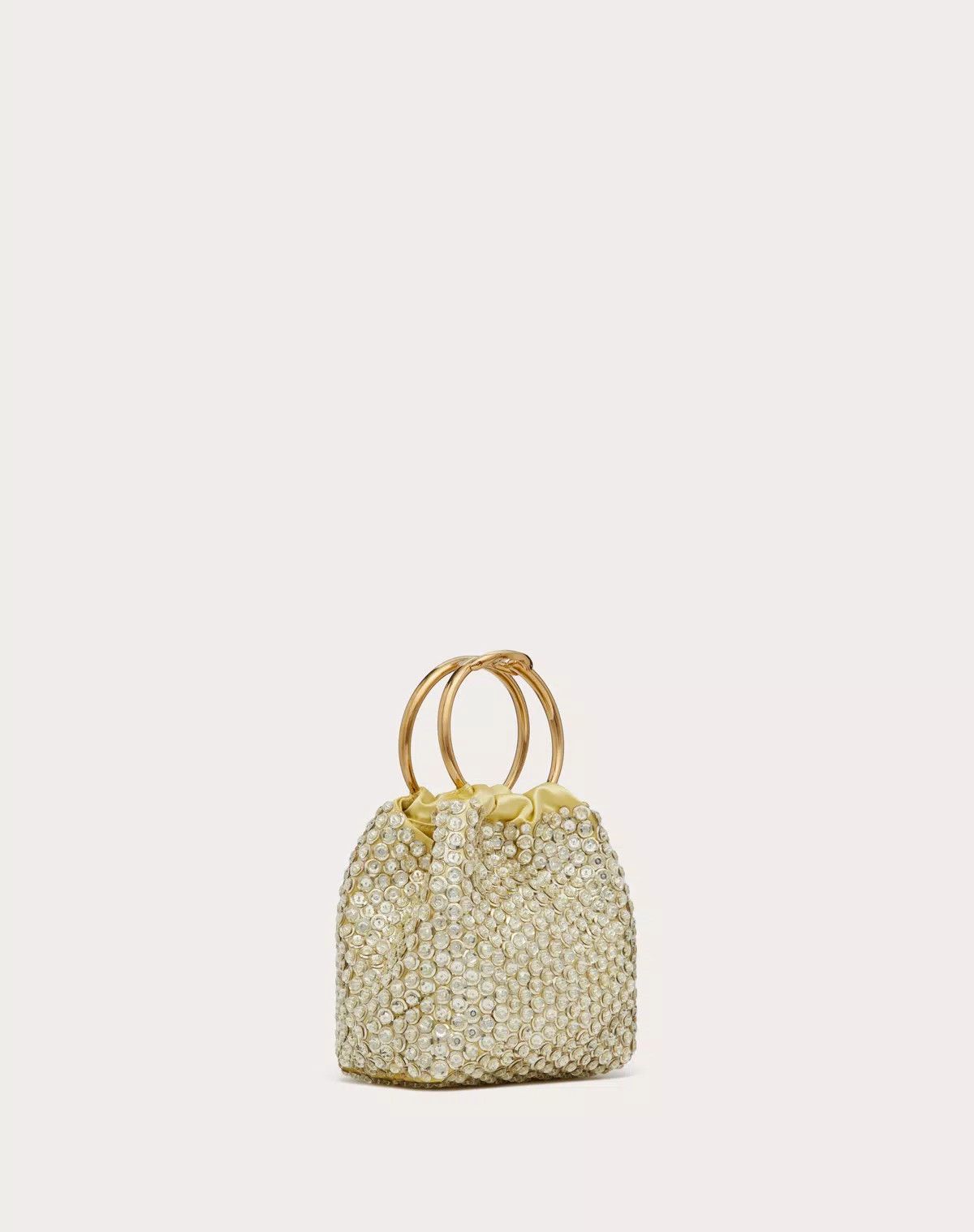 Valentino oc11z0725 Size:OS/Secrets Embroidered Bucket Bag in Silver Size ONE SIZE - 2 Thumbnail