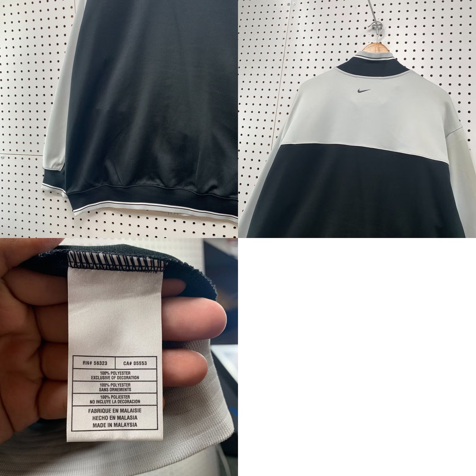 Nike VINTAGE Y2K Nike Track Jacket Mens XL Gray Black Zip NEW NWT Foot Wing Size US XL / EU 56 / 4 - 11 Thumbnail