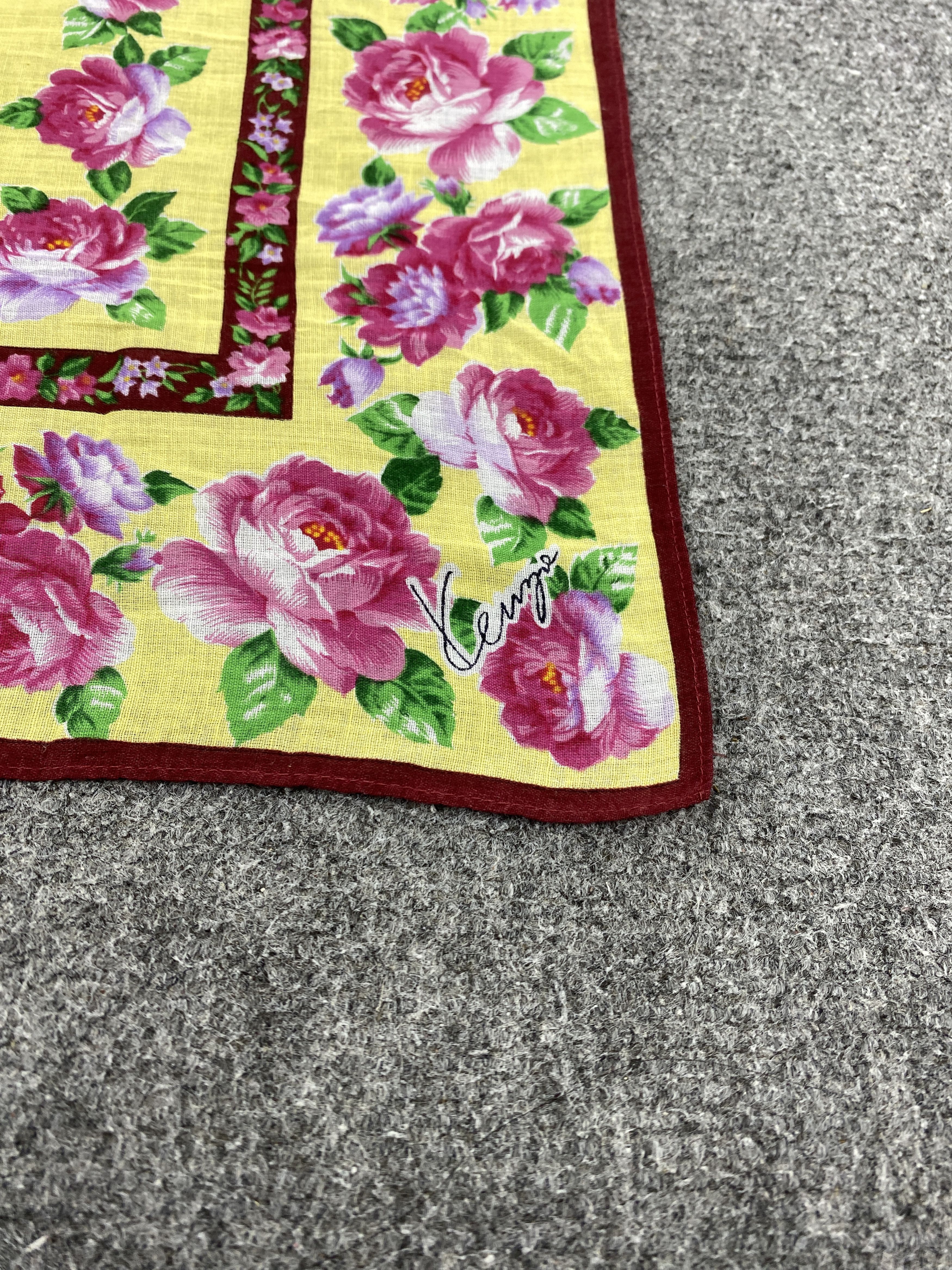 Kenzo Vintage Kenzo Flowers Handkerchief / Neckerchief KT0286 Size ONE SIZE - 5 Thumbnail