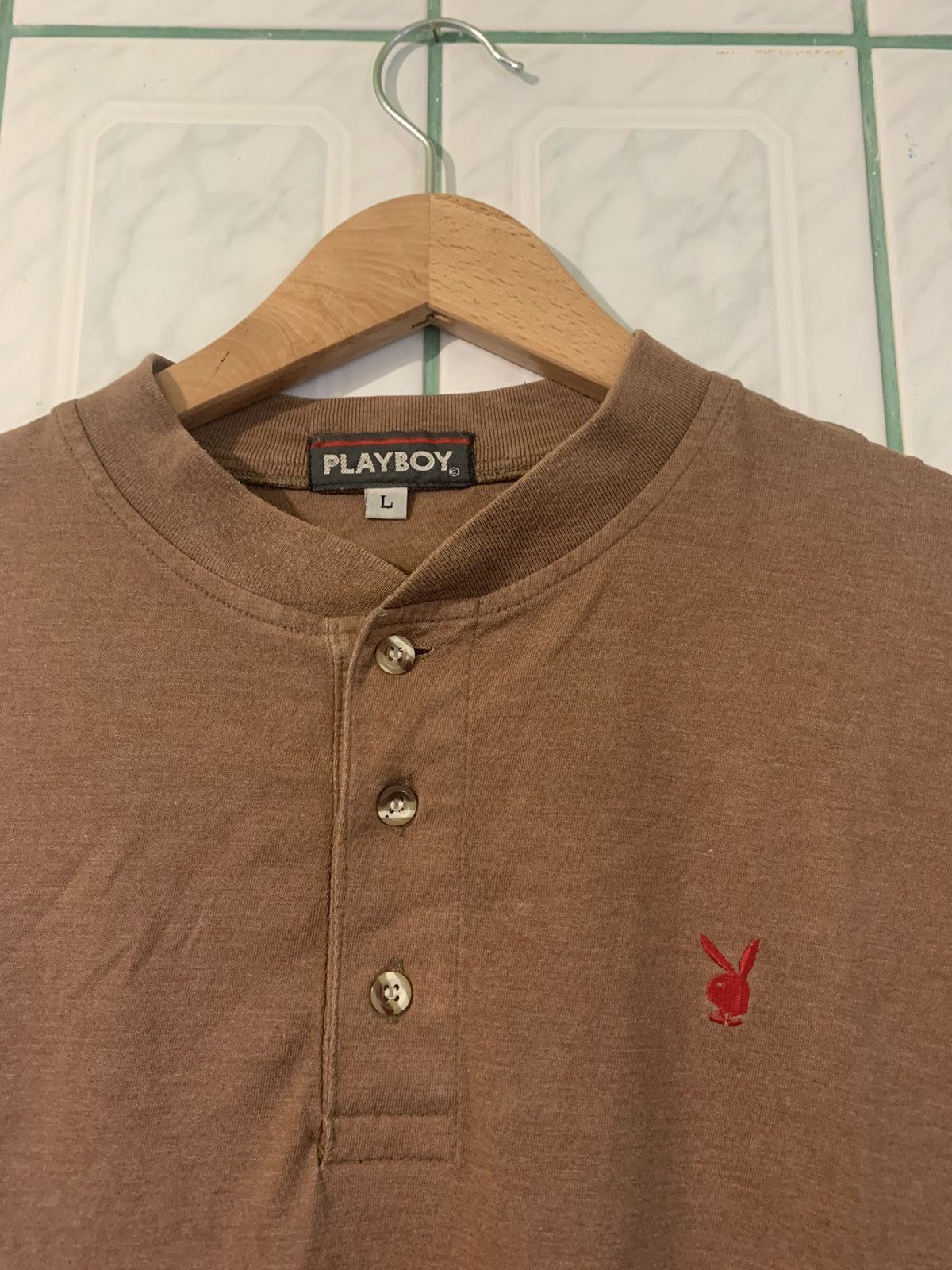 Japanese Brand × Vintage Vintage Playboy Tee Brown Size US L / EU 52-54 / 3 - 3 Thumbnail