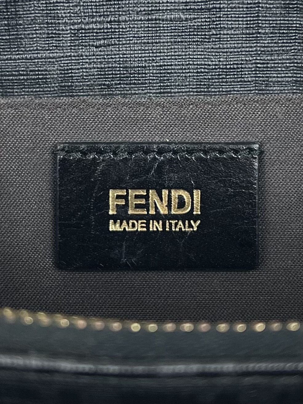 Fendi FENDI ZUCCHINO Hand Bag FF Monogram Canvas Black Women’s Size ONE SIZE - 11 Thumbnail