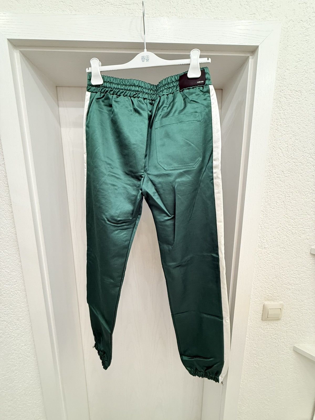 Amiri Amiri MA Logo Track Pants Satin Green M Size US 32 / EU 48 - 2 Thumbnail