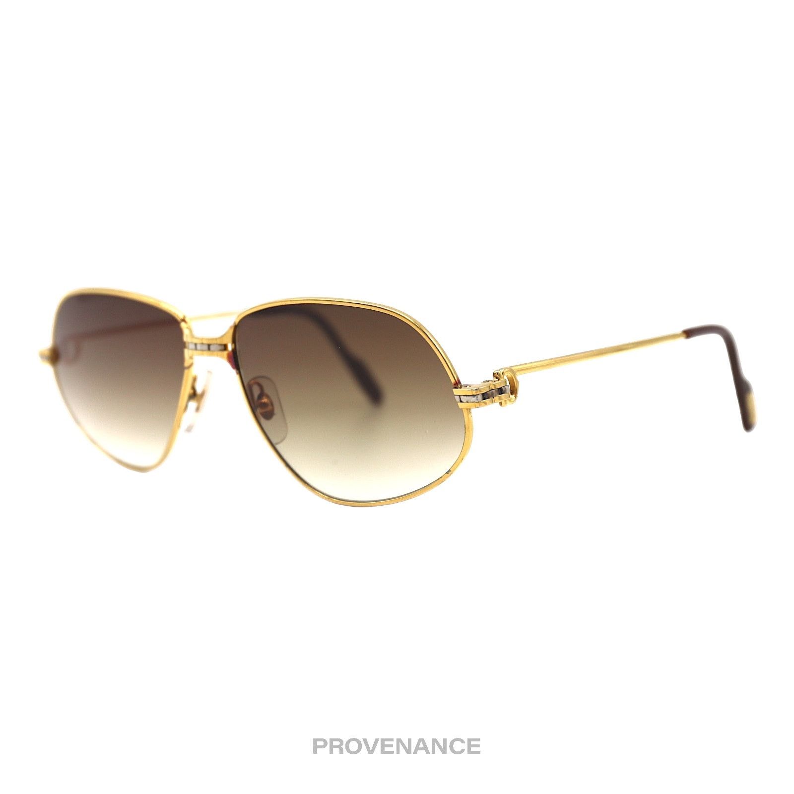 Cartier 🔴 Cartier Panthere MM Sunglasses - Gold Brown 56 Size ONE SIZE - 2 Thumbnail