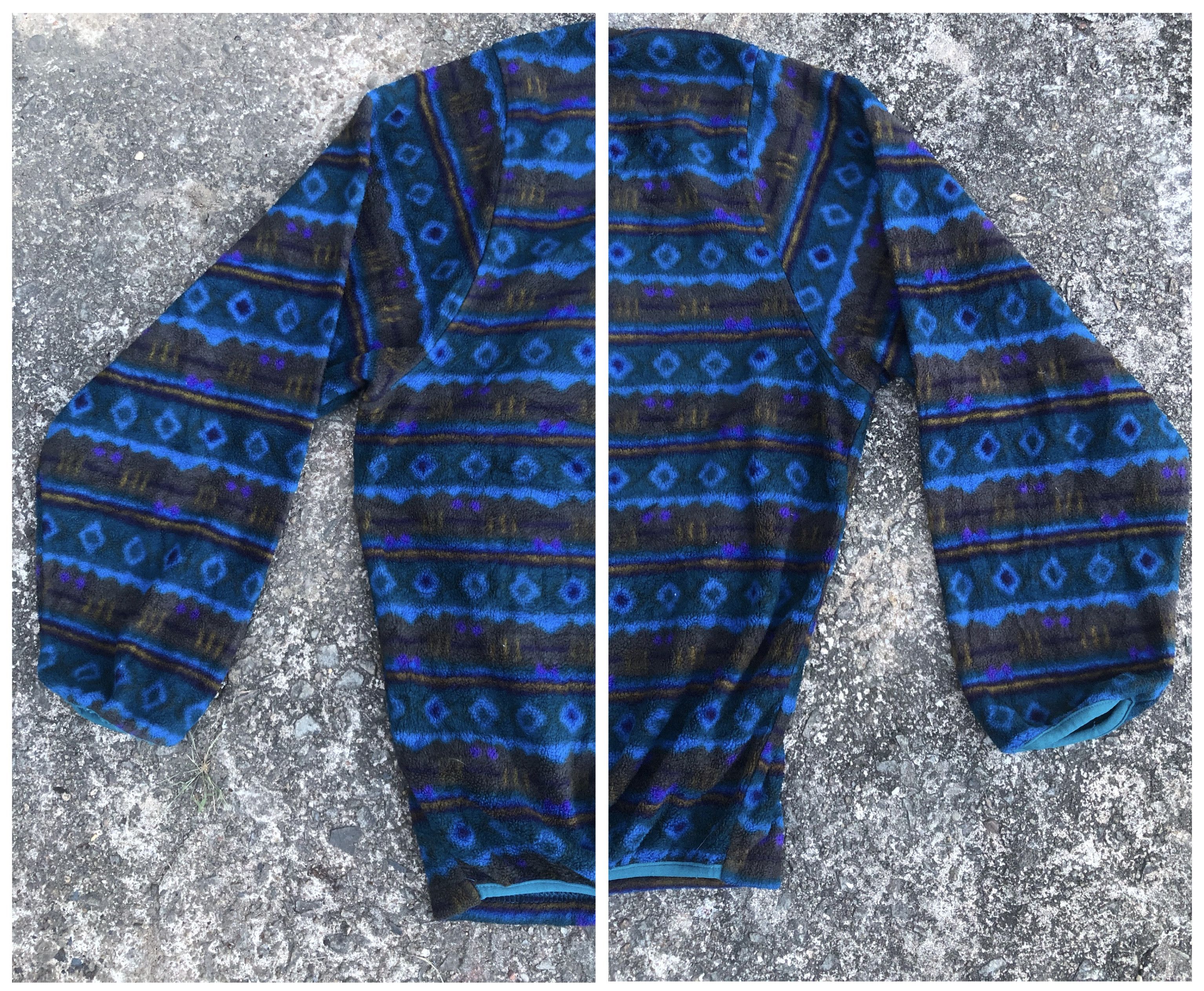 L.L. Bean 🔥Vintage 90s LL BEAN Aztec Tribal Fleece Sweatshirt Jacket Size US L / EU 52-54 / 3 - 10 Thumbnail