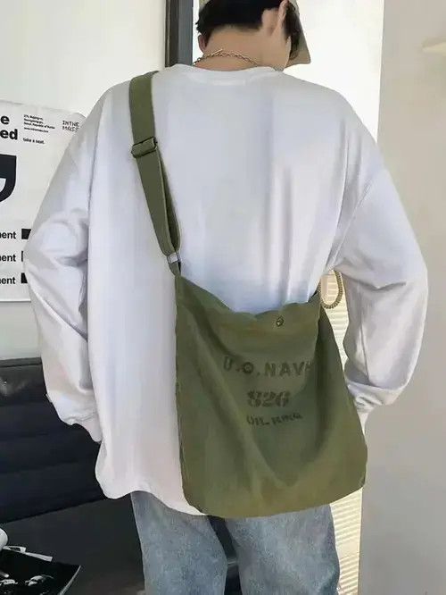 Shoulder Bag Vintage Japananese Brand Us Navy in Green, Men's