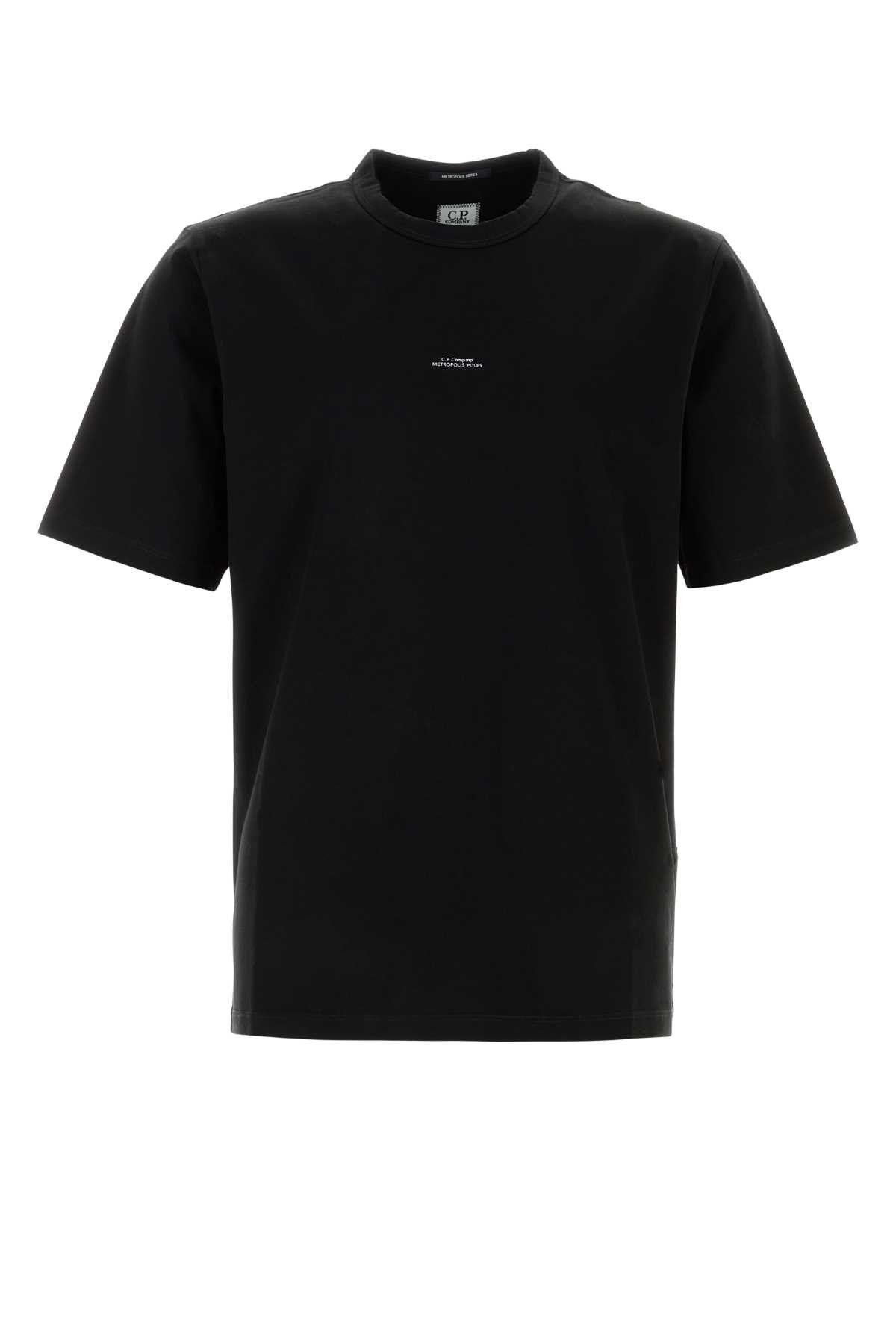 C.P. Company Black Cotton T-Shirt Size US L / EU 52-54 / 3 - 1 Thumbnail