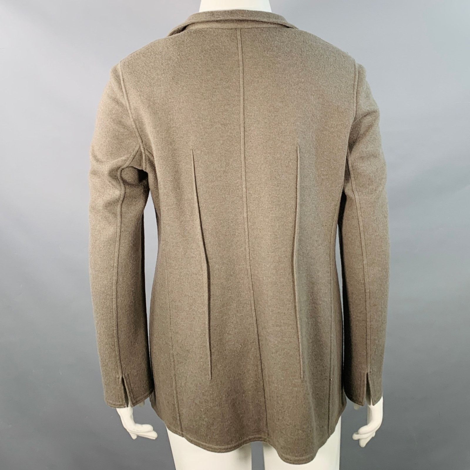 Akris AKRIS Size 14 Green Olive Cashmere Blend Snaps Jacket Size XL / US 12-14 / IT 48-50 - 3 Thumbnail