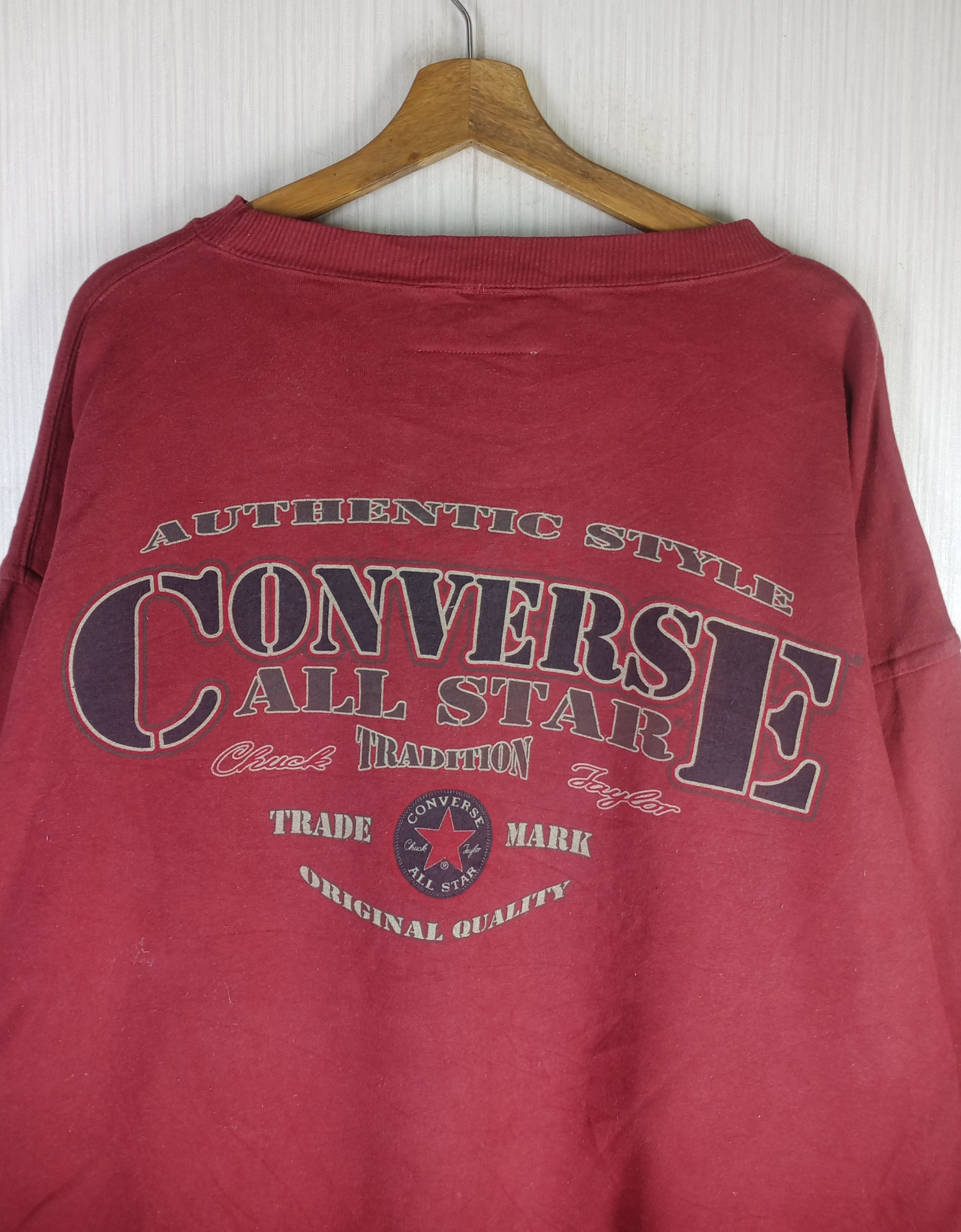 Converse Vintage 90s Converse All Star Chuck Taylor Sweatshirt Size US XL / EU 56 / 4 - 2 Thumbnail
