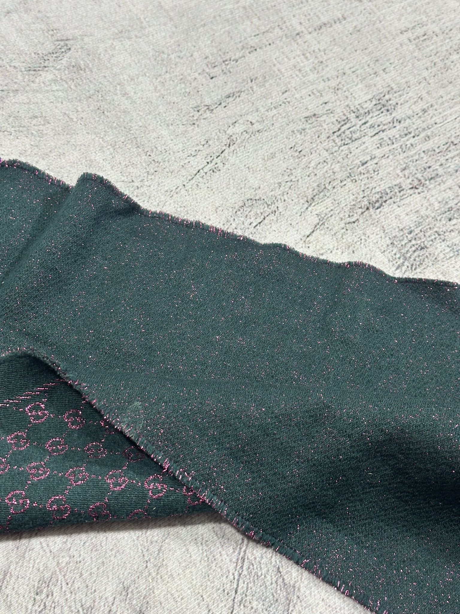 Gucci Gucci Scarf GG Monogram Pattern Green and Pink Size ONE SIZE - 11 Thumbnail