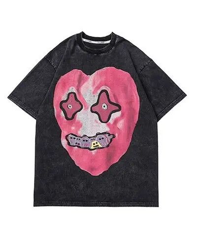Individualized Shirts Harajuku Funny Heart Ghost T Shirt Size US XL / EU 56 / 4 - 1 Thumbnail
