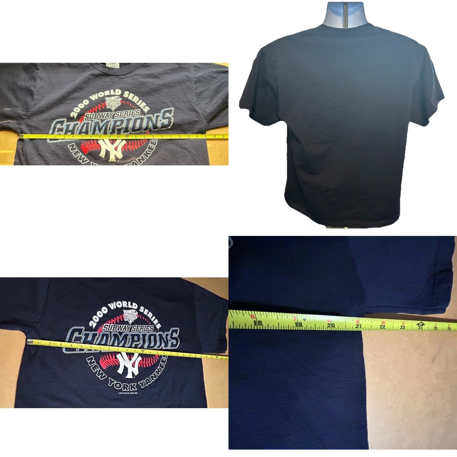 Logo Athletic VTG New York Yankees 2000 World Series Championship Shirt Men Large Navy Blue Size US L / EU 52-54 / 3 - 9 Thumbnail