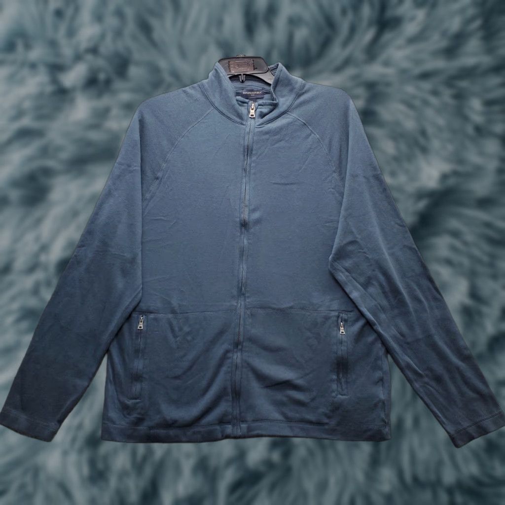 Banana Republic Banana Republic Fleece Jacket Womens XL Blue Zipper Pockets Mock Neck Full Zip Size XL / US 12-14 / IT 48-50 - 1 Thumbnail