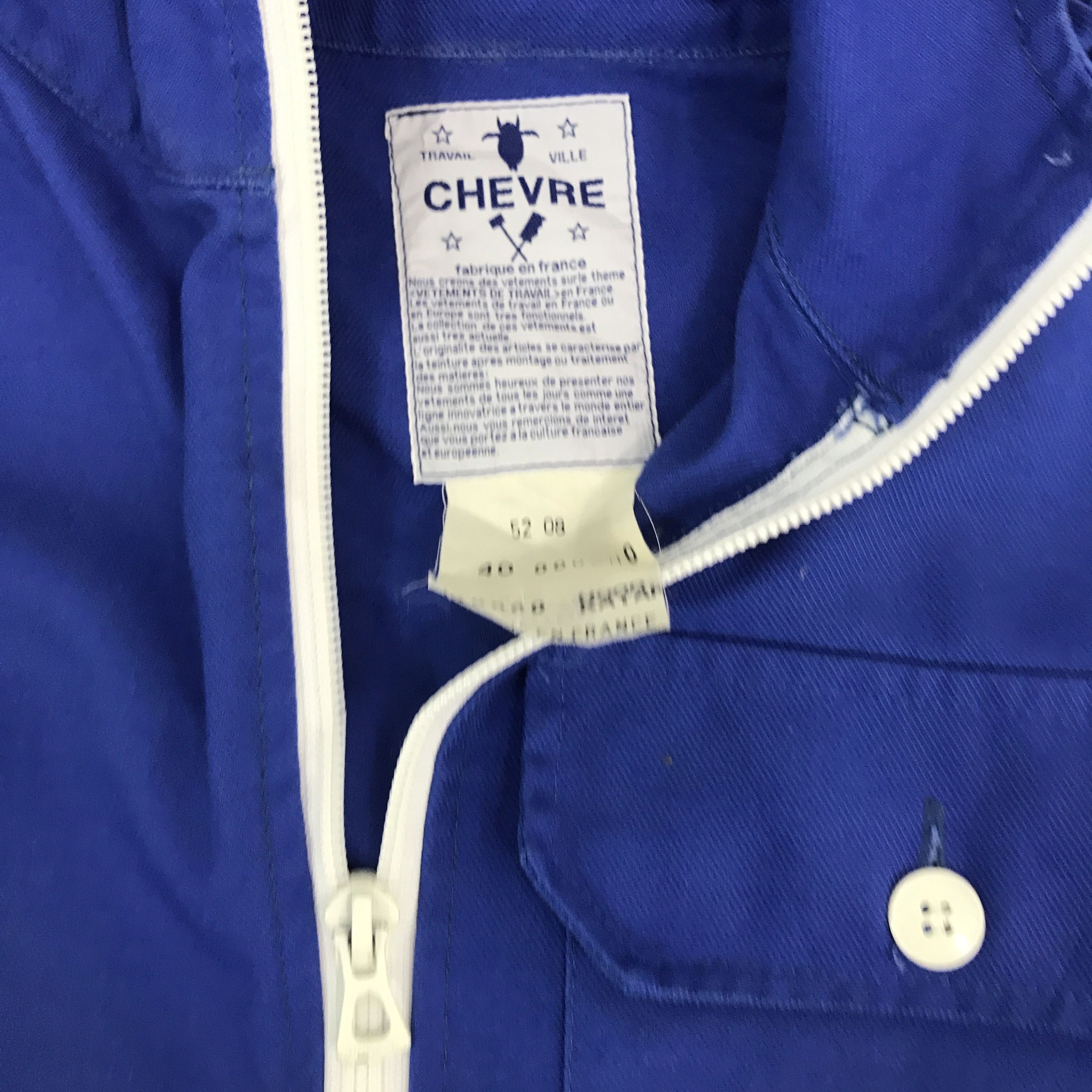 Japanese Brand × Vintage Vintage Chevre Cotton blue hoodie zipper Jacket Size US L / EU 52-54 / 3 - 9 Thumbnail
