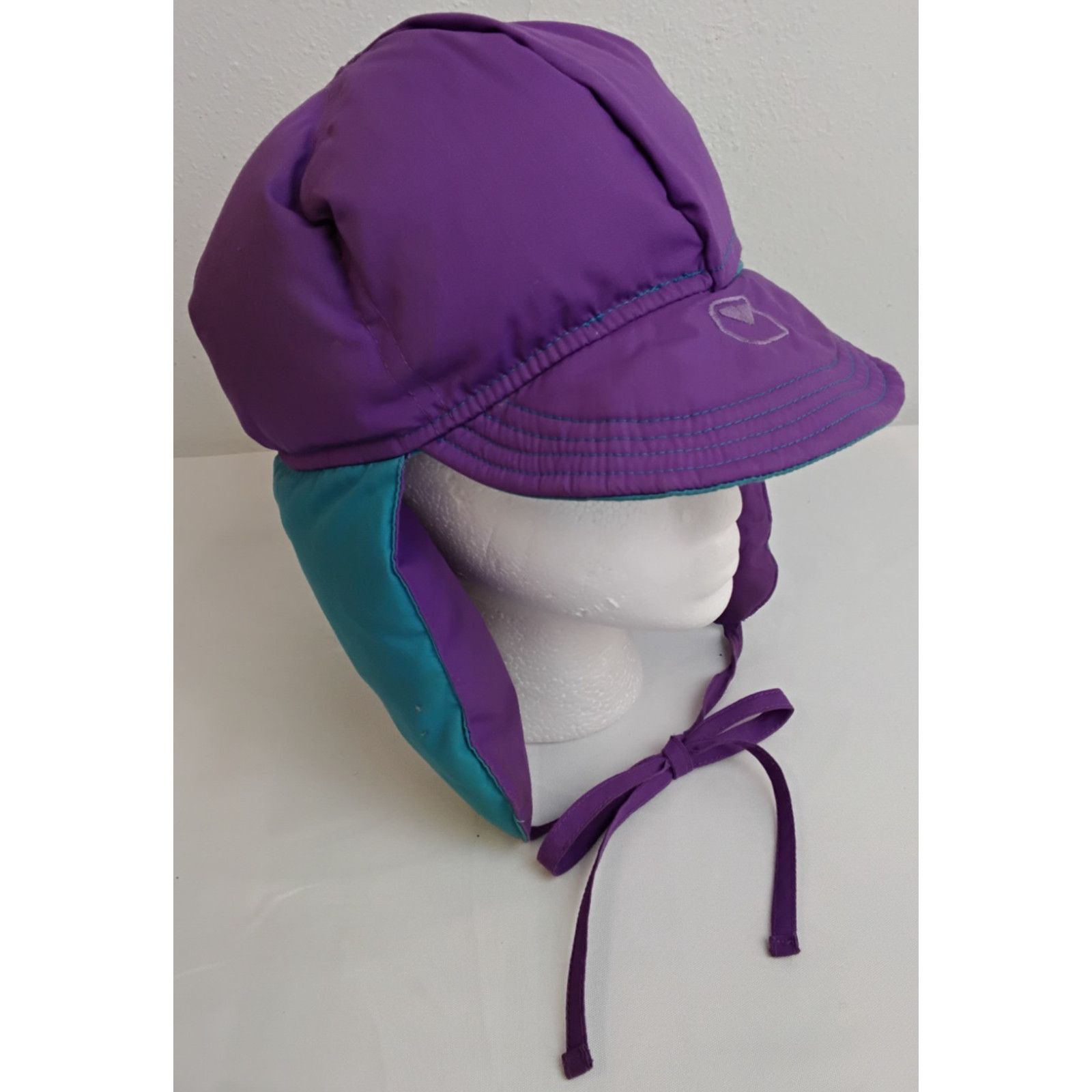 Other 1980s Down Trapper Hat Blue/Purple Reversible Ladies M Size ONE SIZE - 2 Thumbnail