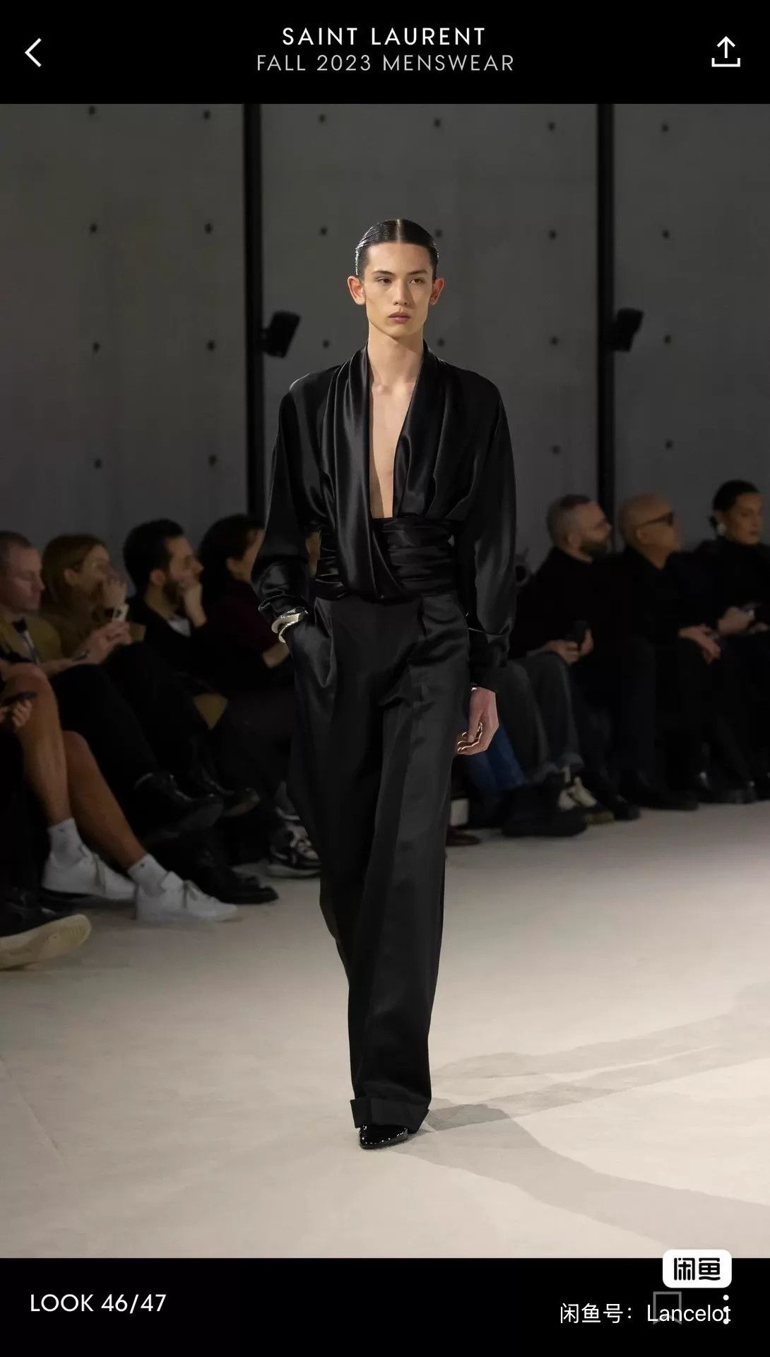 Saint Laurent Paris Saint Laurent 23FW Draped Satin Shirt XXL new Size US XXL / EU 58 / 5 - 7 Thumbnail