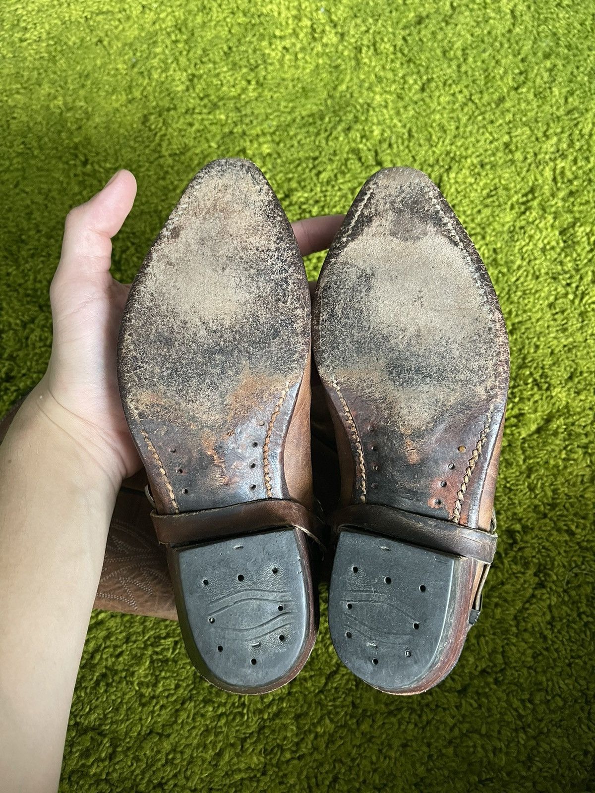 Boulet × Cowboy Equipment × Vintage Boulet 2000s vintage western cowboy style leather boots Size US 7 / EU 40 - 8 Thumbnail