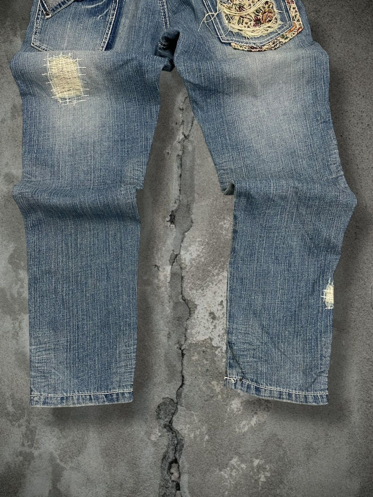 Hysteric Glamour Vintage Japan Drabito Stitch Double Waist Distressed Denim Size US 32 / EU 48 - 11 Thumbnail
