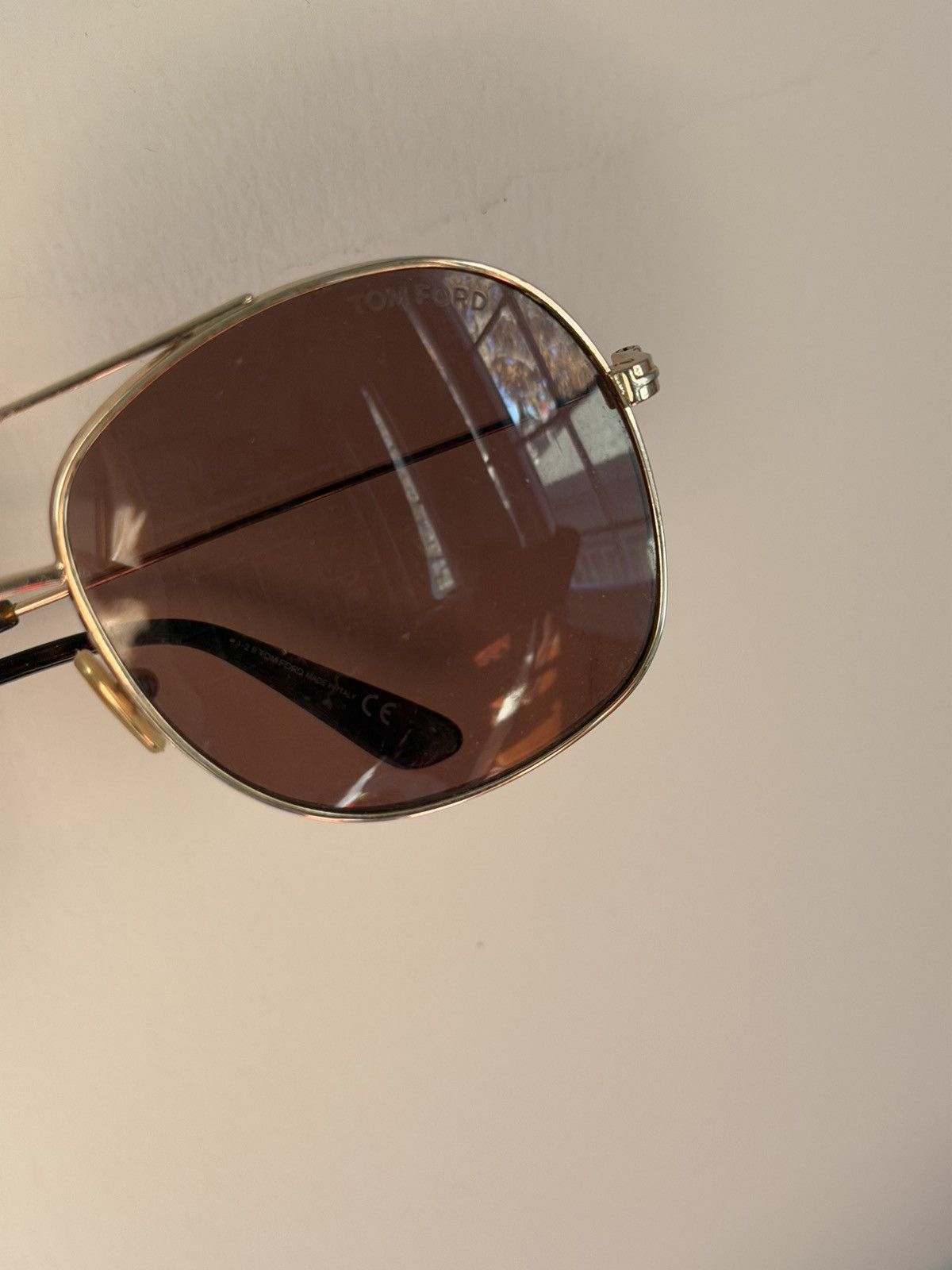 Tom Ford Tom Ford Gold Aviator Sunglasses Size ONE SIZE - 7 Thumbnail