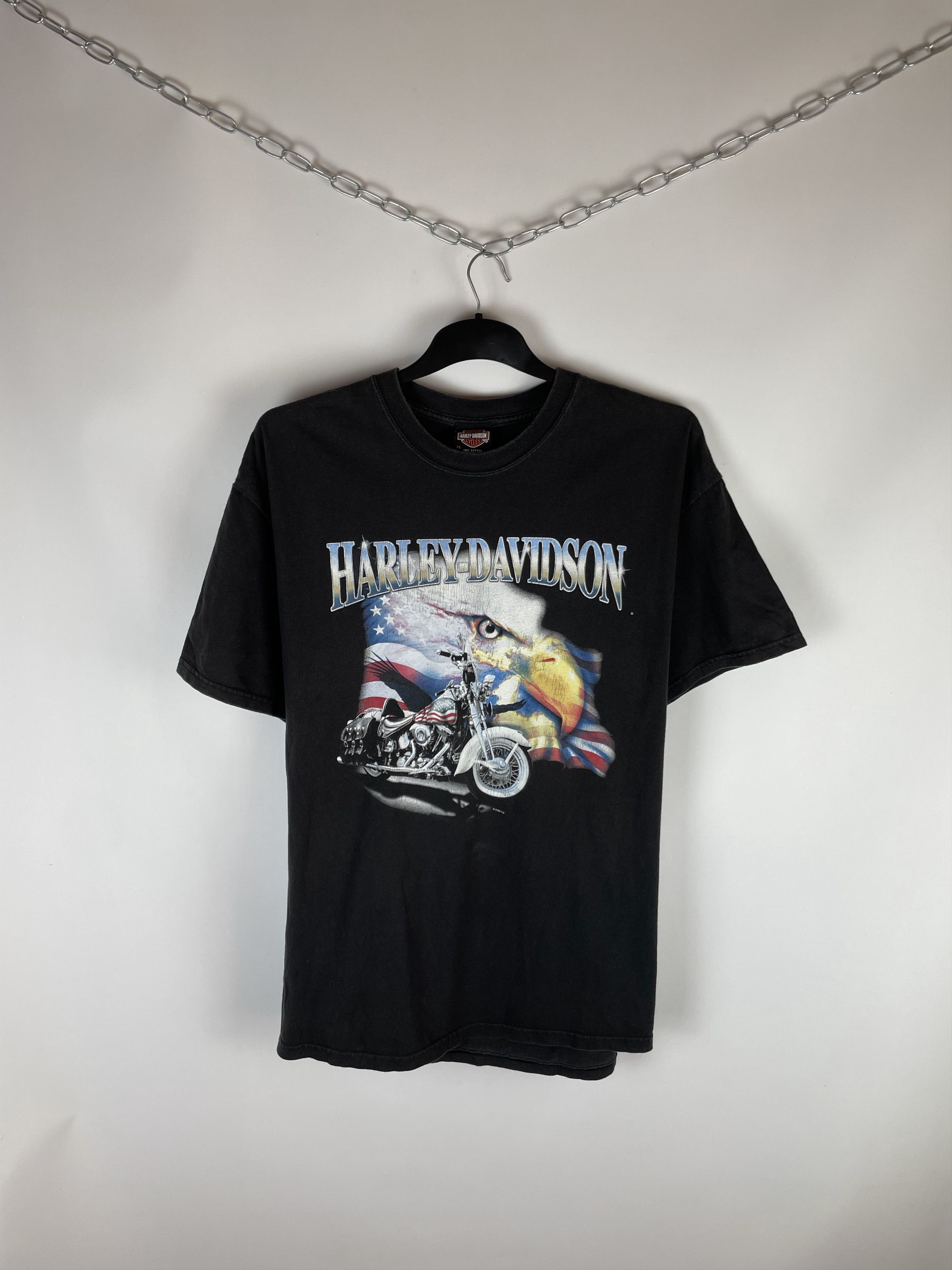 Harley Davidson Vintage HARLEY DAVIDSON Tee Graphic T-Shirt Size US XL / EU 56 / 4 - 1 Thumbnail