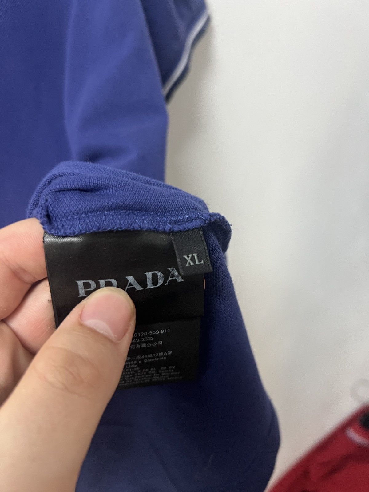 Prada Vintage Prada Polo T-Shirt Red Tab Mens Size XL Blue Size US XL / EU 56 / 4 - 10 Thumbnail