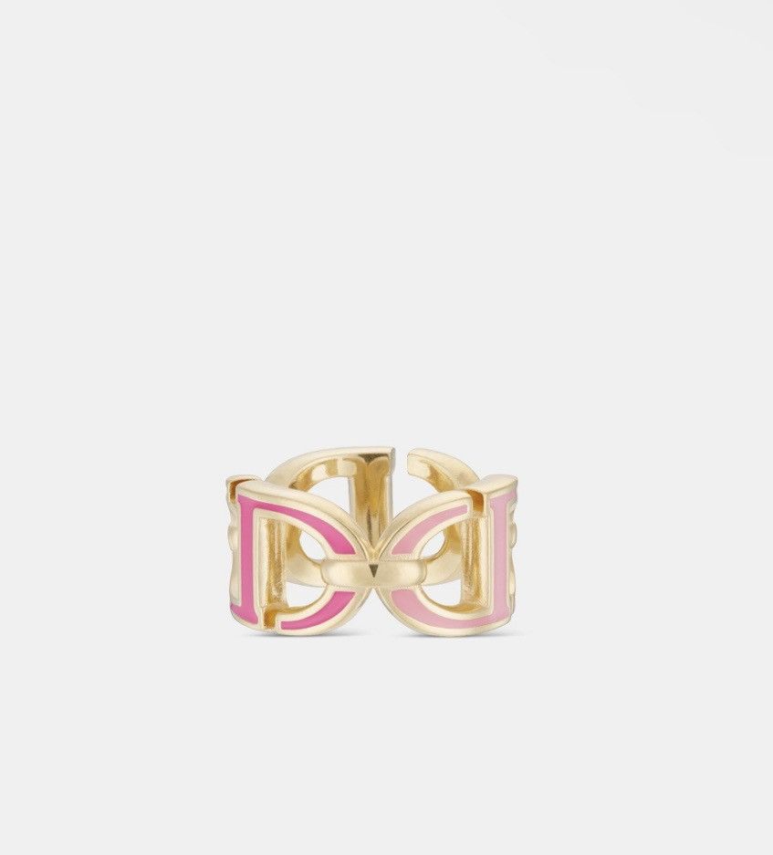 Dior Christian Dior 30 MONTAIGNE RING Gold-Finish Metal Lacquer Size ONE SIZE - 3 Thumbnail