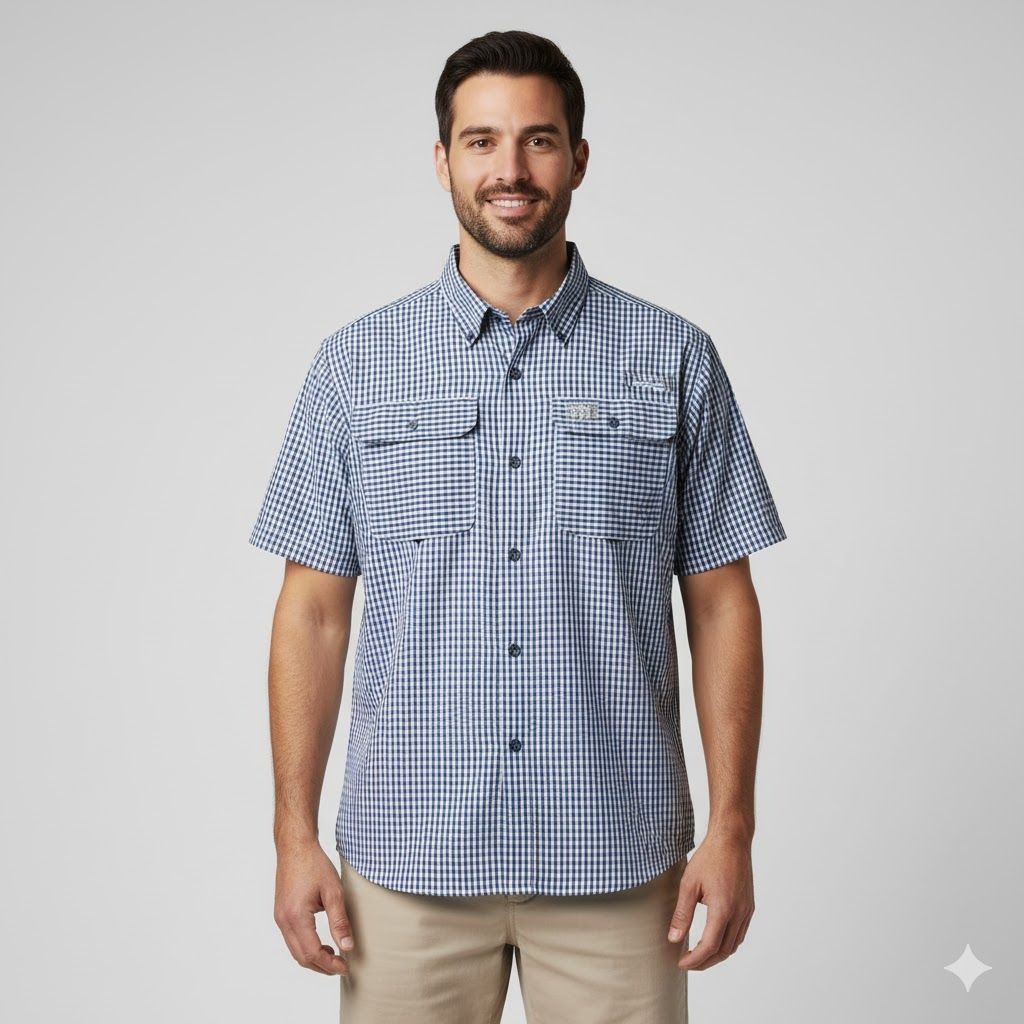 Columbia Columbia PFG Super Bahama Mens Short Sleeve Fishing Shirt XL Size US XL / EU 56 / 4 - 13 Thumbnail