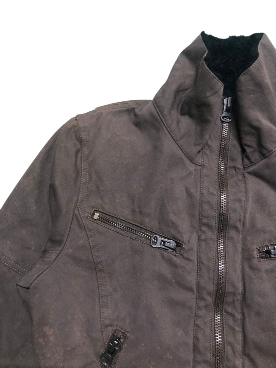 Lad Musician ARCHIVE🔥Lad Bikers Jacket Acrylic Sherpa Lined Jacket Fedad Size US S / EU 44-46 / 1 - 7 Thumbnail