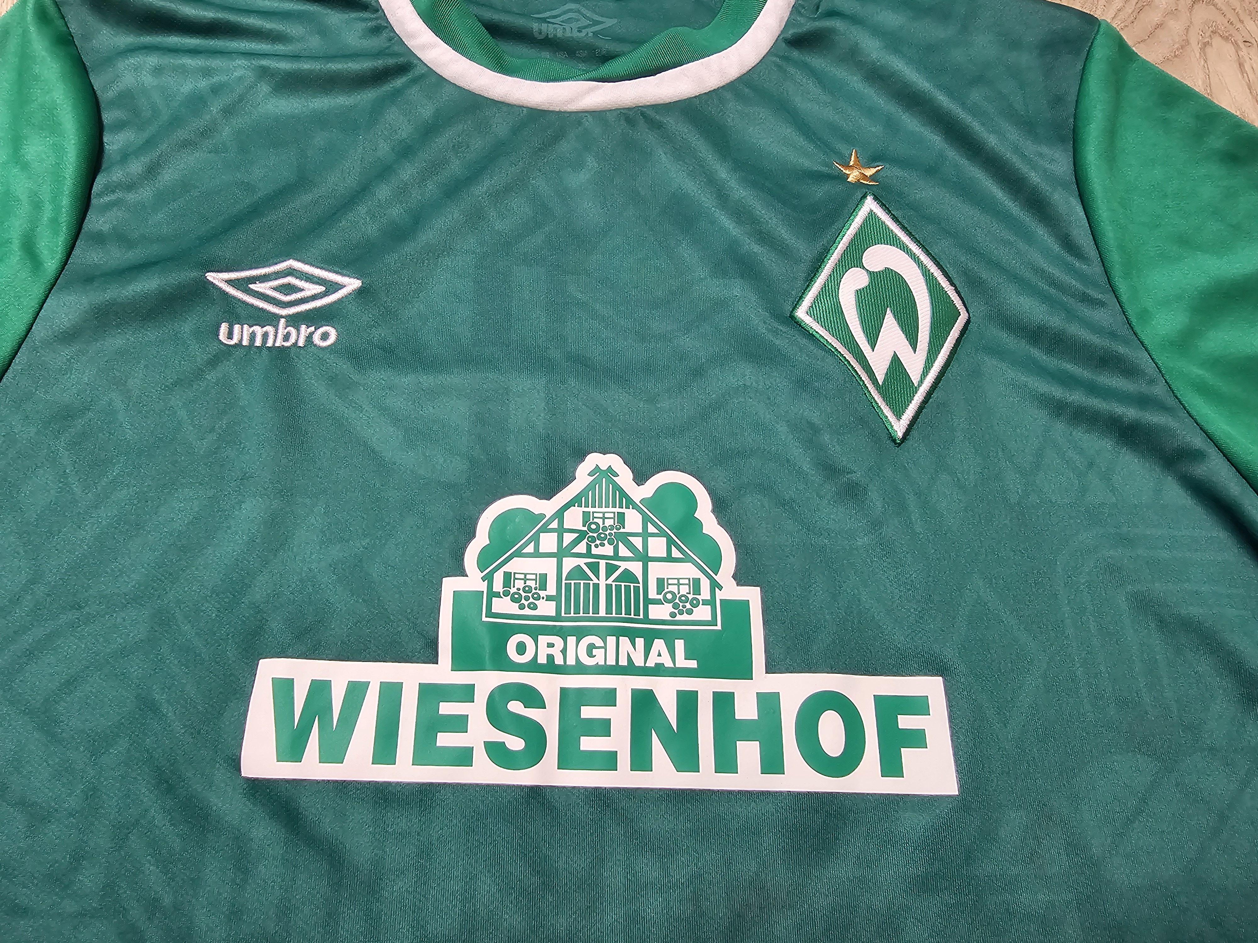 Umbro WERDER BREMEN 2019 2020 HOME FOOTBALL SHIRT SOCCER JERSEY Size US L / EU 52-54 / 3 - 3 Thumbnail