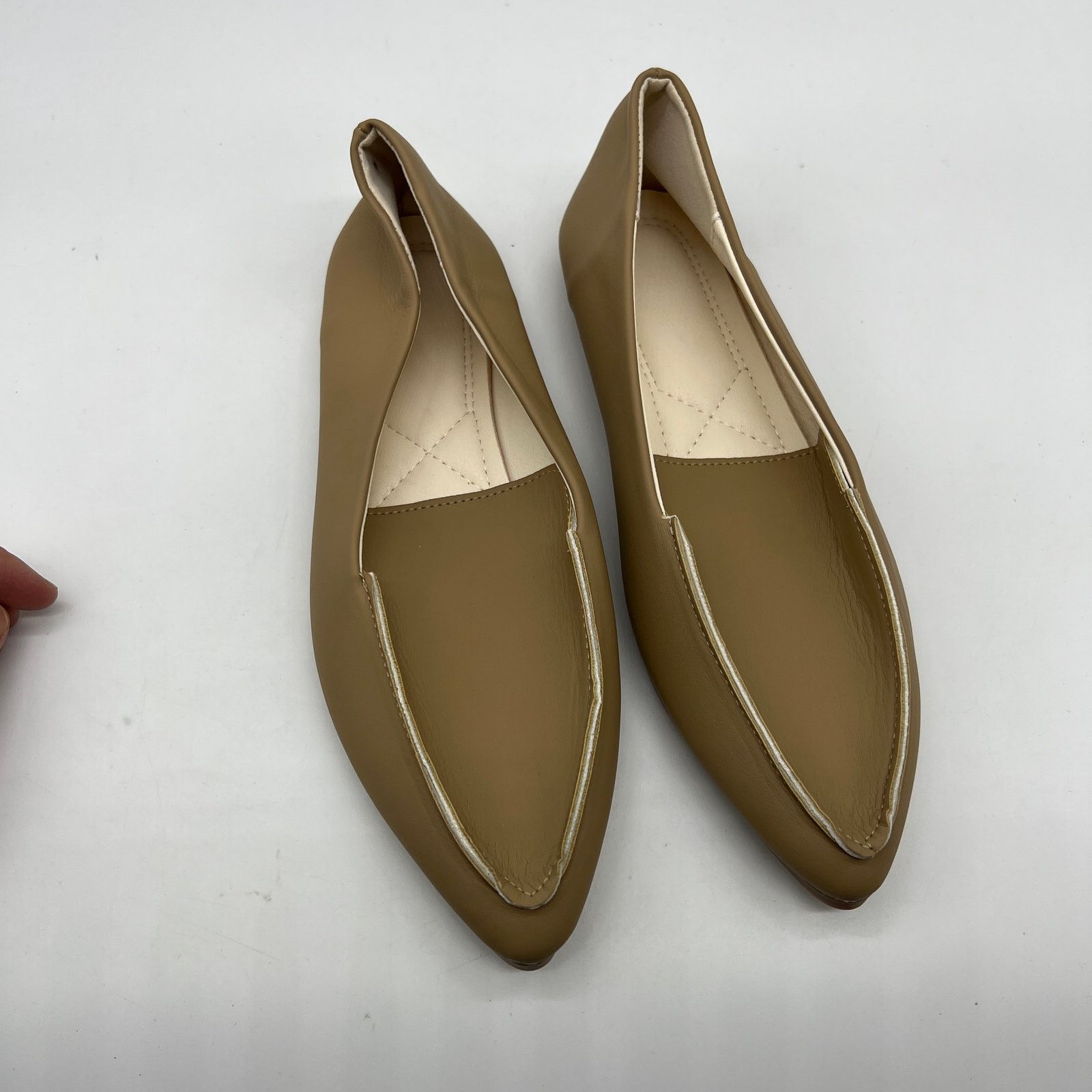 Other Women Casual Shoes Flat Bottom Pointed Lightweight Brown Size US 9.5 / IT 39.5 - 2 Thumbnail