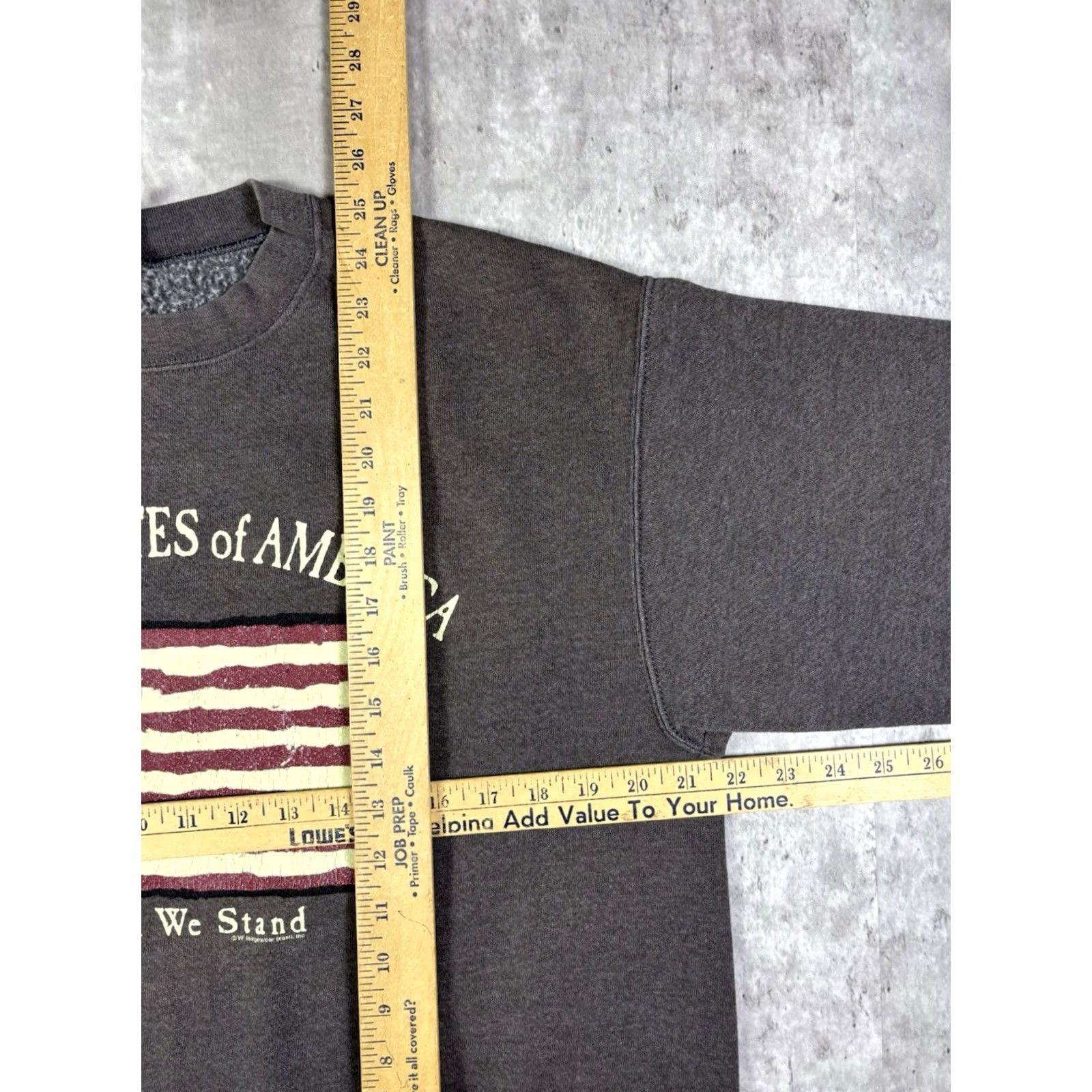 Vintage VINTAGE USA Flag Sweatshirt Pullover Mens M Brown 90s Graphic Print Fleece Size US M / EU 48-50 / 2 - 5 Thumbnail