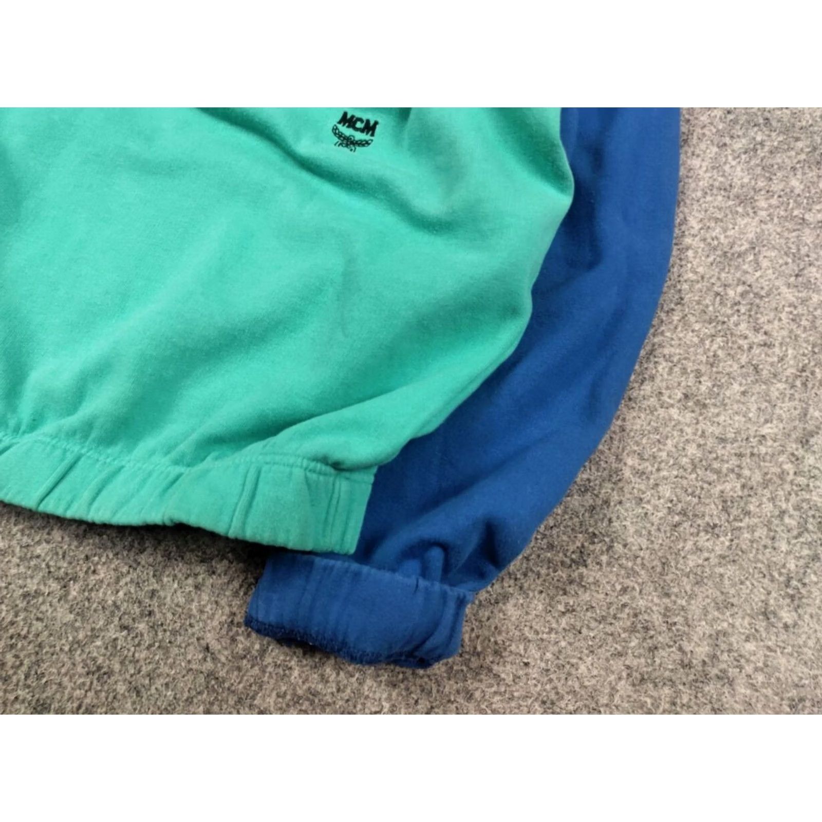 MCM VINTAGE MCM Sweatshirt 80s #1/4 Zip Long Sleeve Zip Mock Neck Blue Mens Size M Sweatshirt 80s Logo Vintage Pattern: Solid Size US M / EU 48-50 / 2 - 6 Thumbnail