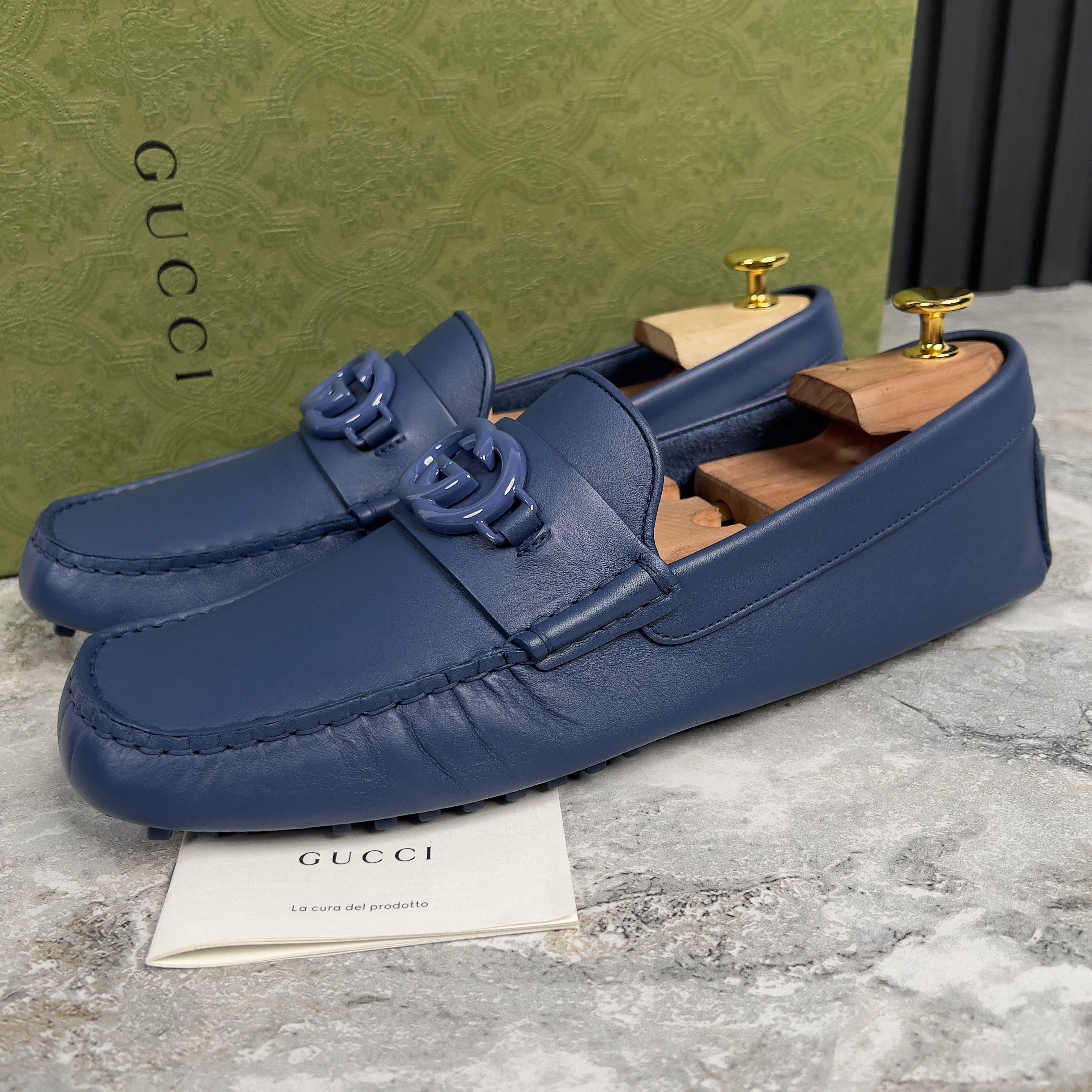 Gucci GG Logo Driving Moccasin Leather Size US 9.5 / EU 42-43 - 1 Thumbnail