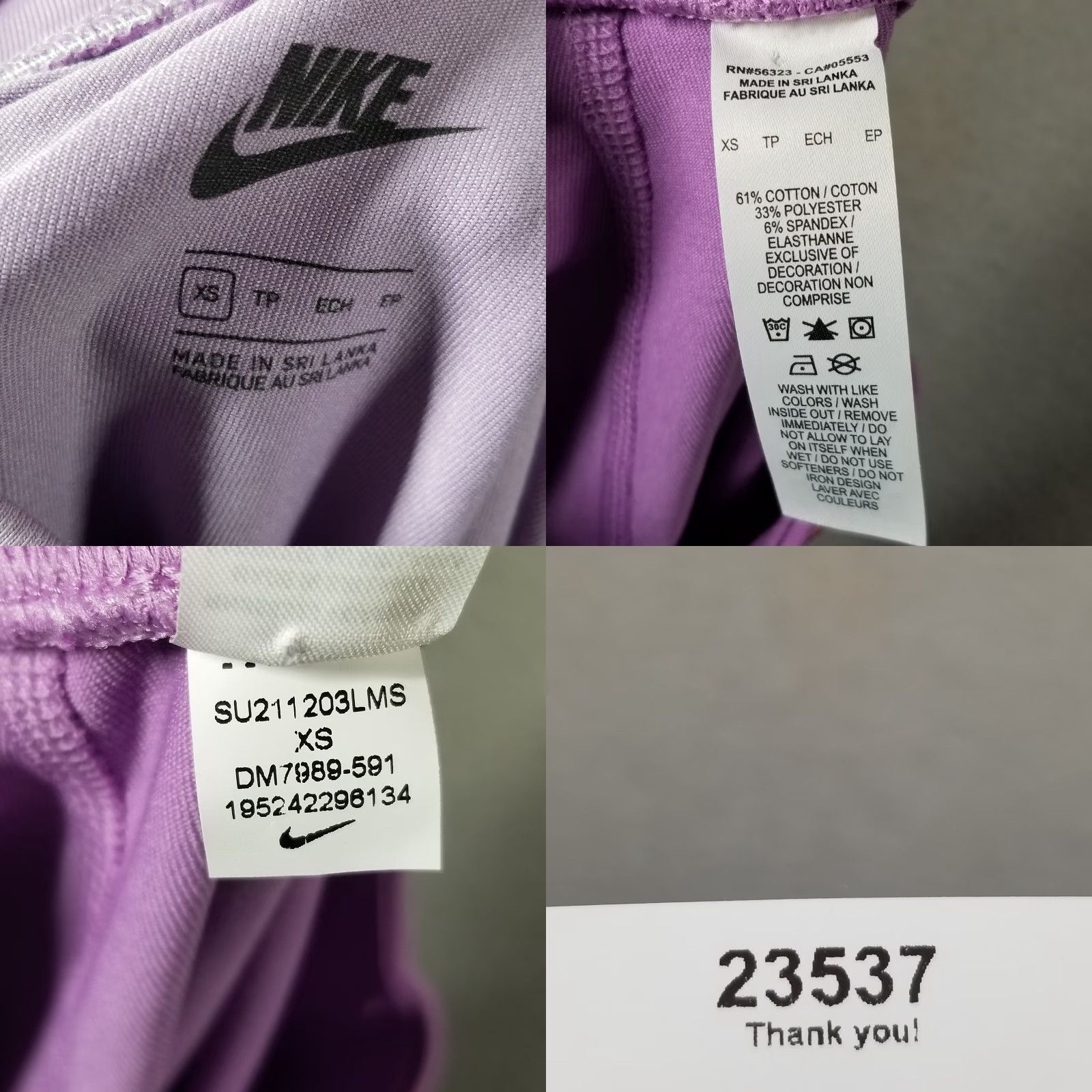 Nike Nike Biker Shorts Womens XS Tight Fit Just Do It DM7989-591 Athletic Workout Size 26" / US 2 / IT 38 - 8 Thumbnail
