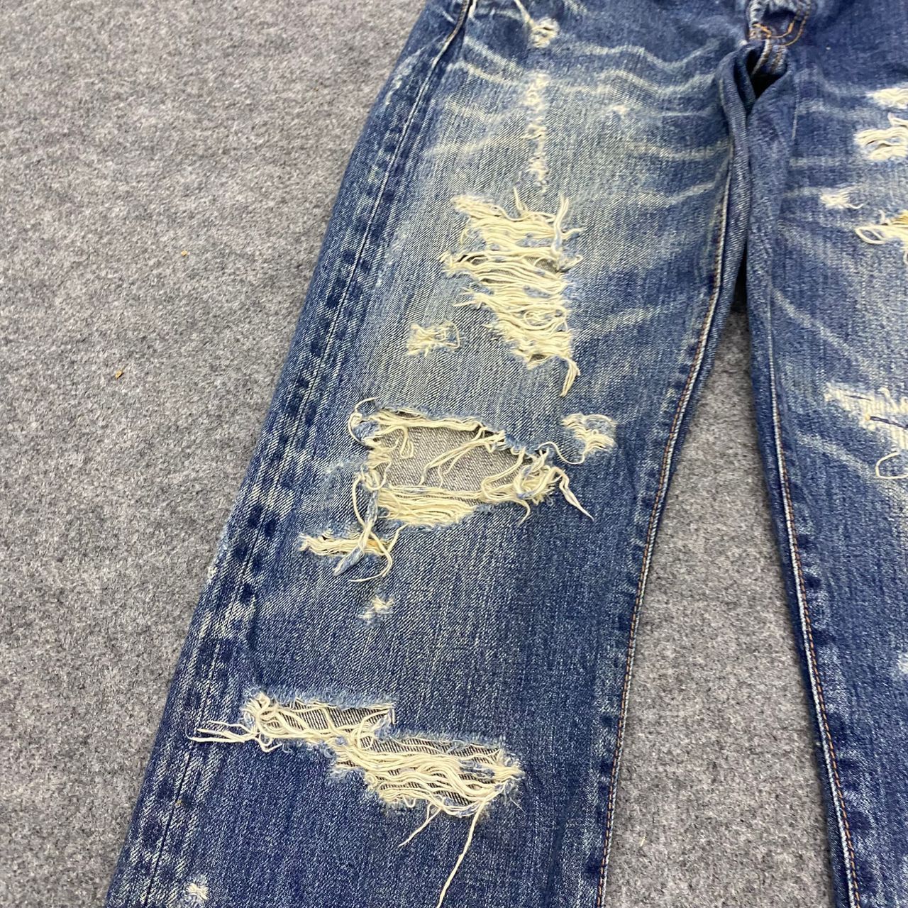If Six Was Nine Genuine Vintage Goa Selvegde Distressed Denim Size US 32 / EU 48 - 10 Thumbnail