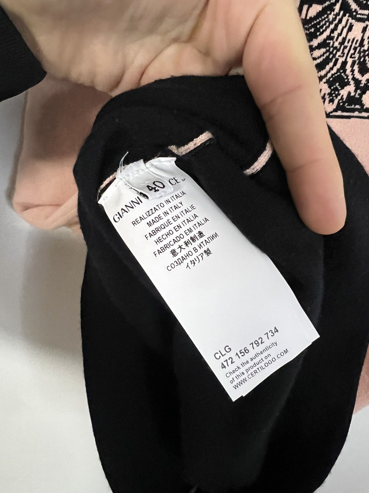 Versace Versace dress blush pink black barocco design S/M Size M / US 6-8 / IT 42-44 - 2 Thumbnail