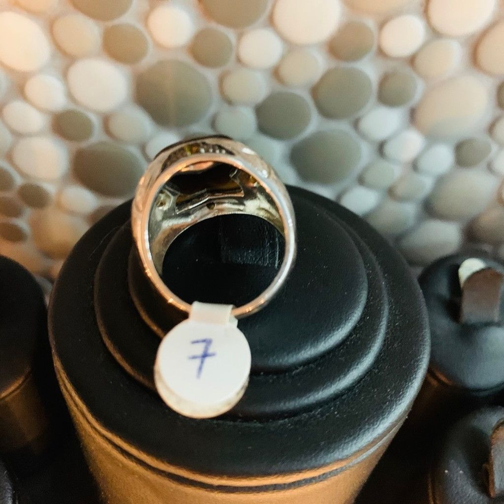 Other Sterling Silver W Black stone Ring with CZ size 8 Size ONE SIZE - 5 Thumbnail