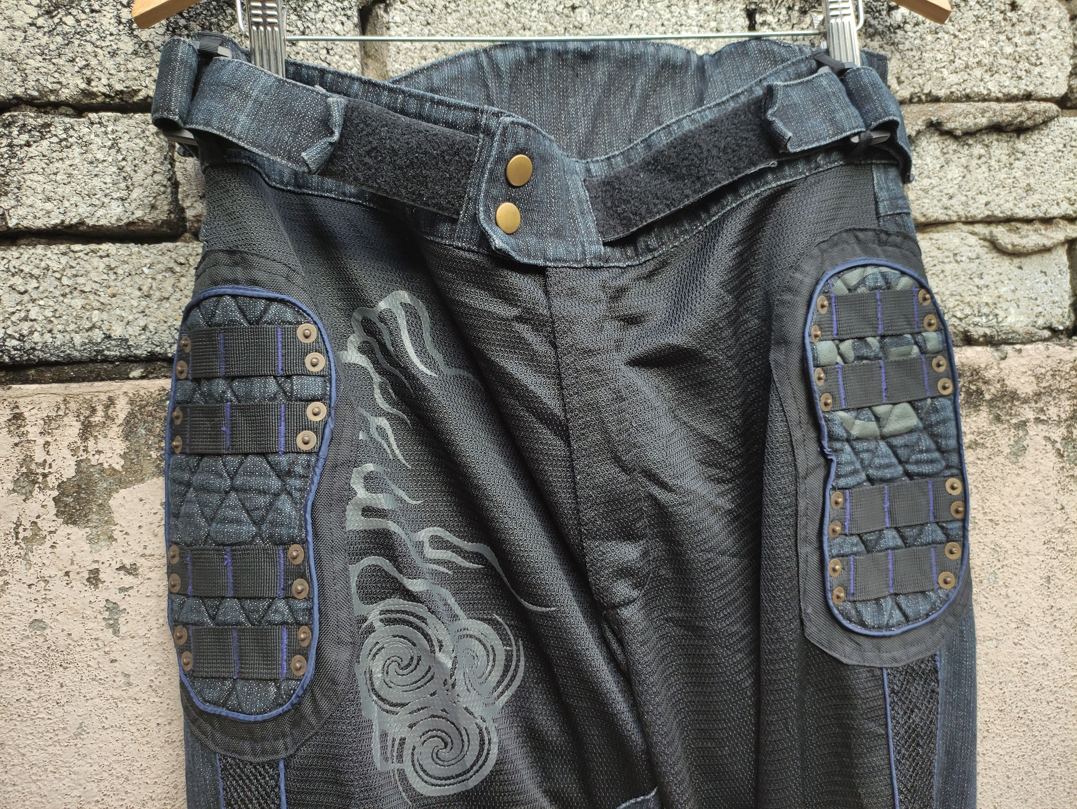 Japanese Brand JAPANESE TRADITION MOTORCYCLE RIDING DENIM PANTS RARE DESIGN Size US 33 - 10 Thumbnail