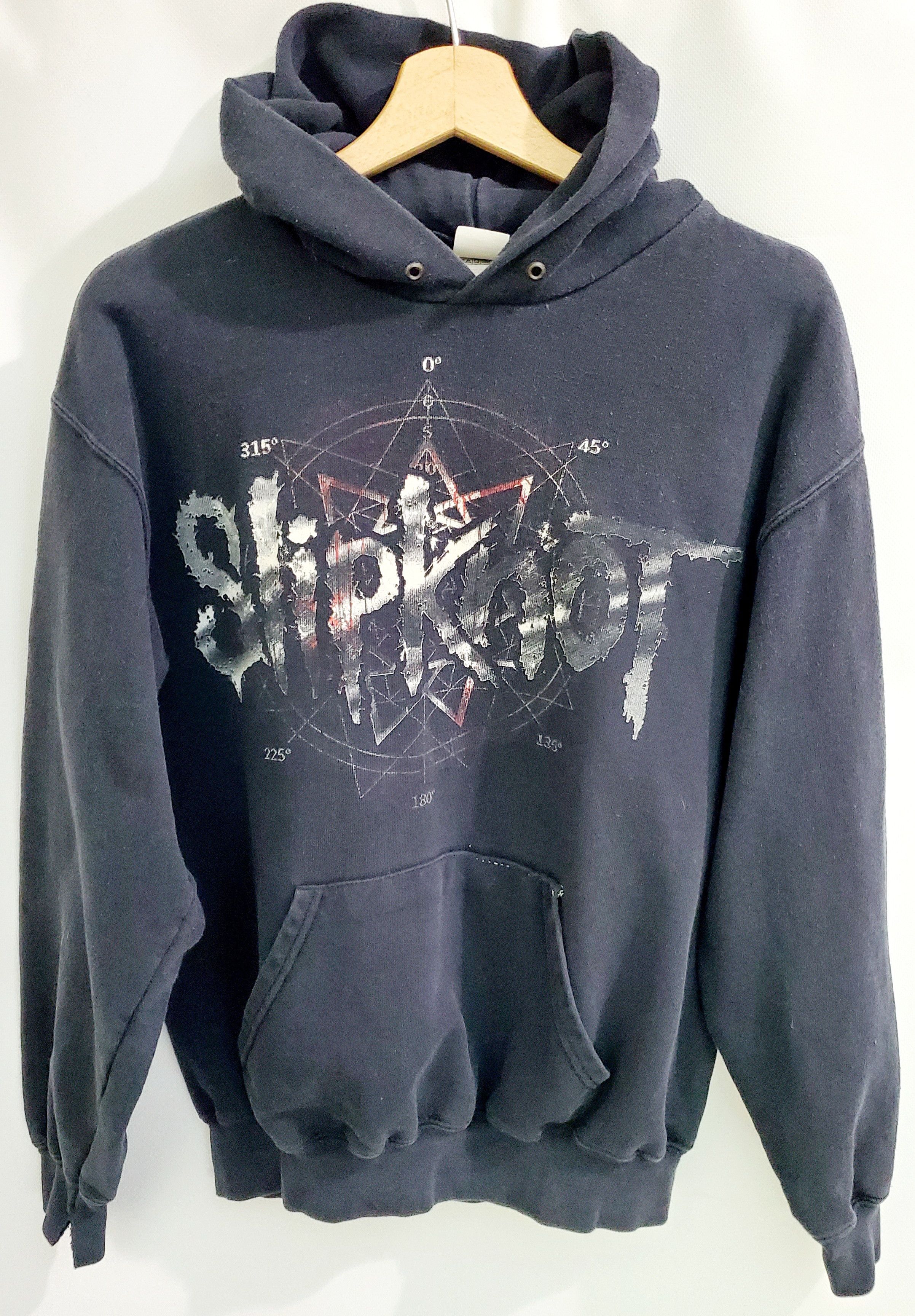 Band Tees × Slipknot × Vintage Vintage Slipknot Pentagram Big Logo Black Rock Band Hoodie M Size US M / EU 48-50 / 2 - 2 Thumbnail