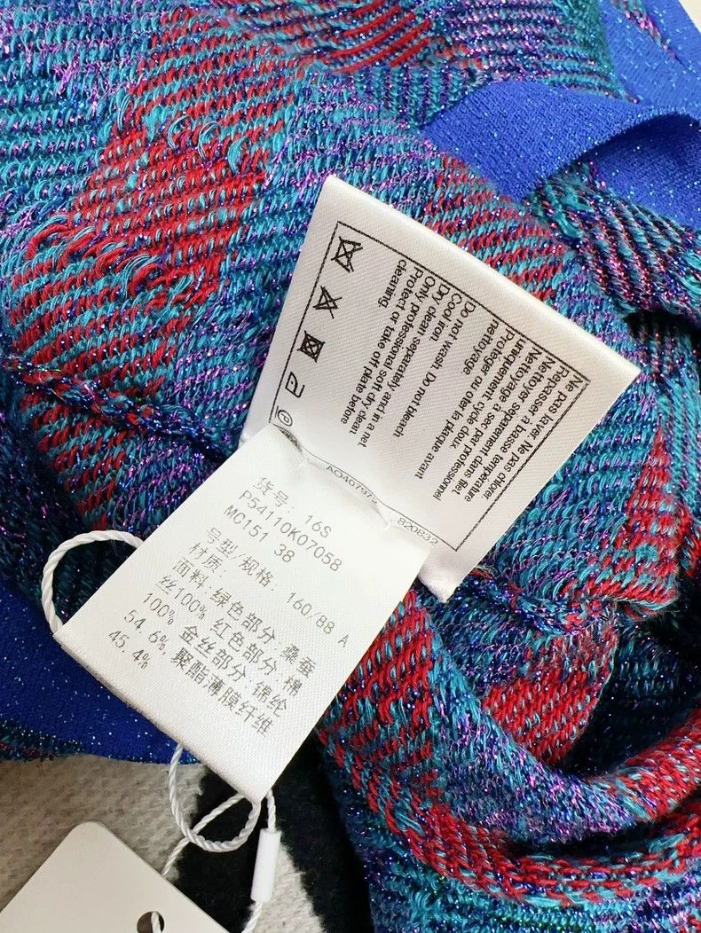 Chanel Chanel Blue mixed color braided V-neck long sleeves Size XS / US 0-2 / IT 36-38 - 8 Thumbnail