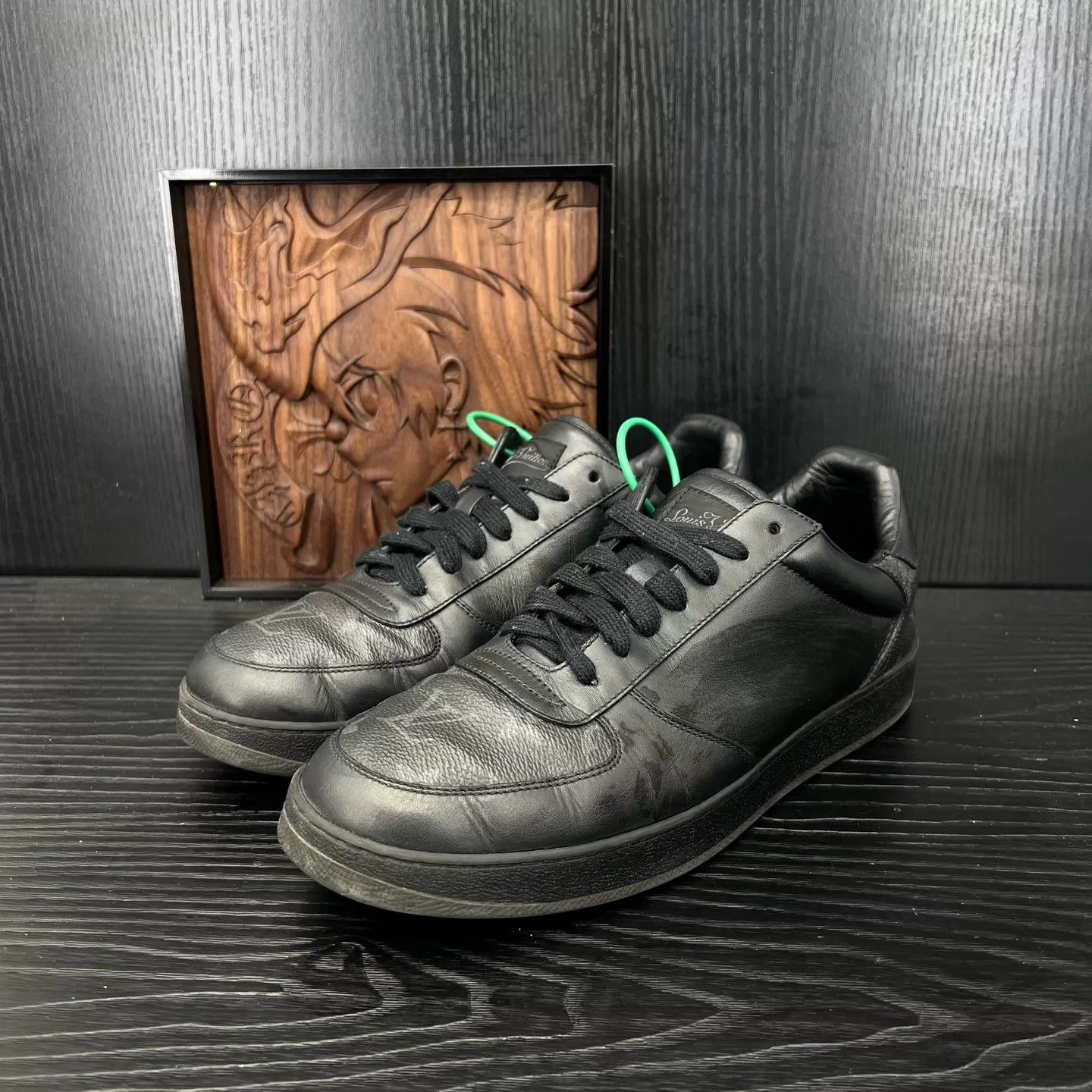 Louis Vuitton LV Rivoli Black Monogram US7 Shoes (Original Box, Like New) Size US 8 / EU 41 - 1 Thumbnail