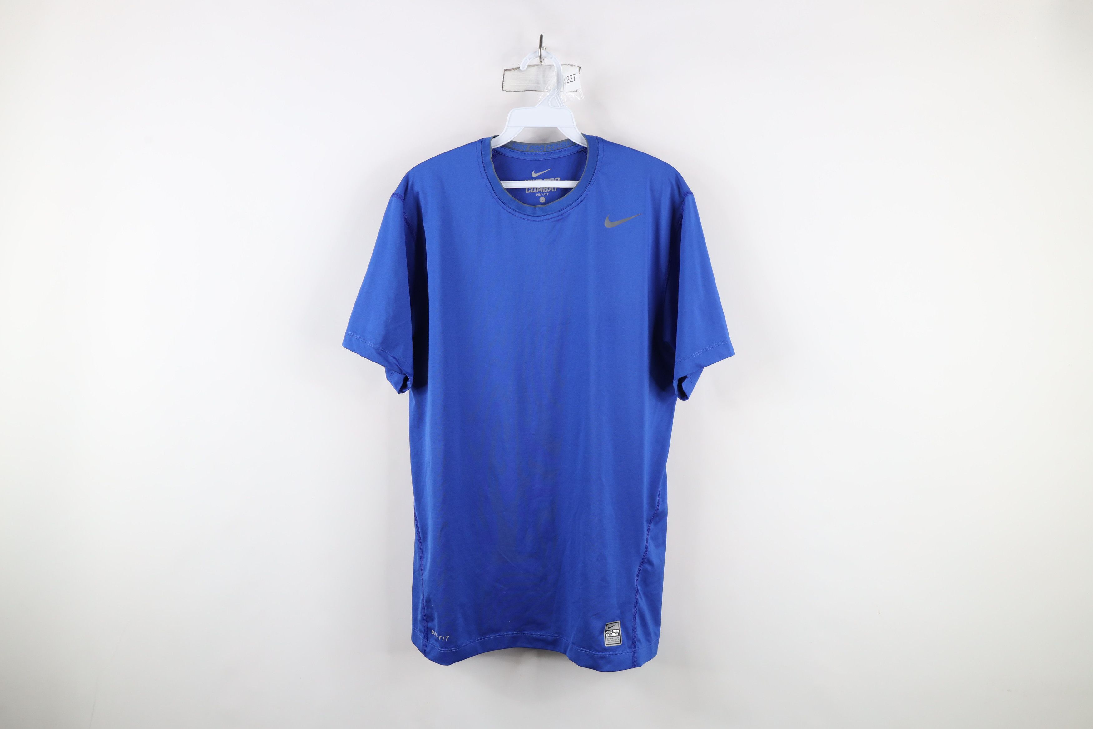 Nike × Vintage Nike Pro Combat Compression Gym Training T-Shirt Royal Blue Size US L / EU 52-54 / 3 - 1 Thumbnail