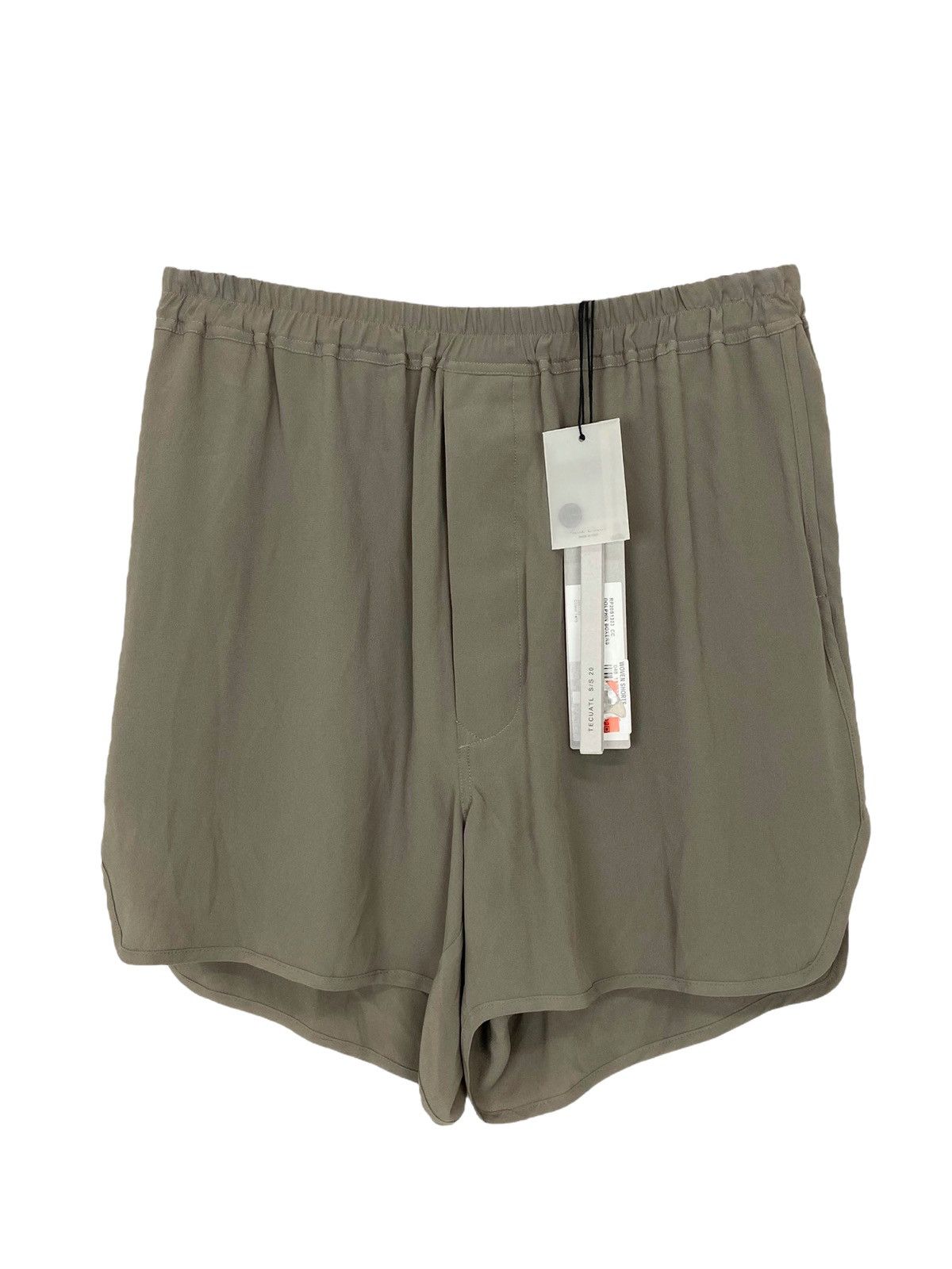 Pre-owned Rick Owens S/s 2020 Silk Shorts In Khaki