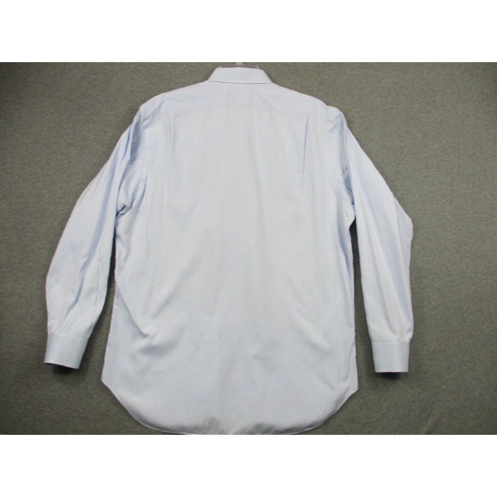 Vintage VINTAGE SHAIA'S Dress Shirt Men’s 16-32 Blue Classic Fit Dress Shirt Mens Regular 16.5 32 in Solid Button Down USA Size 46R - 2 Thumbnail