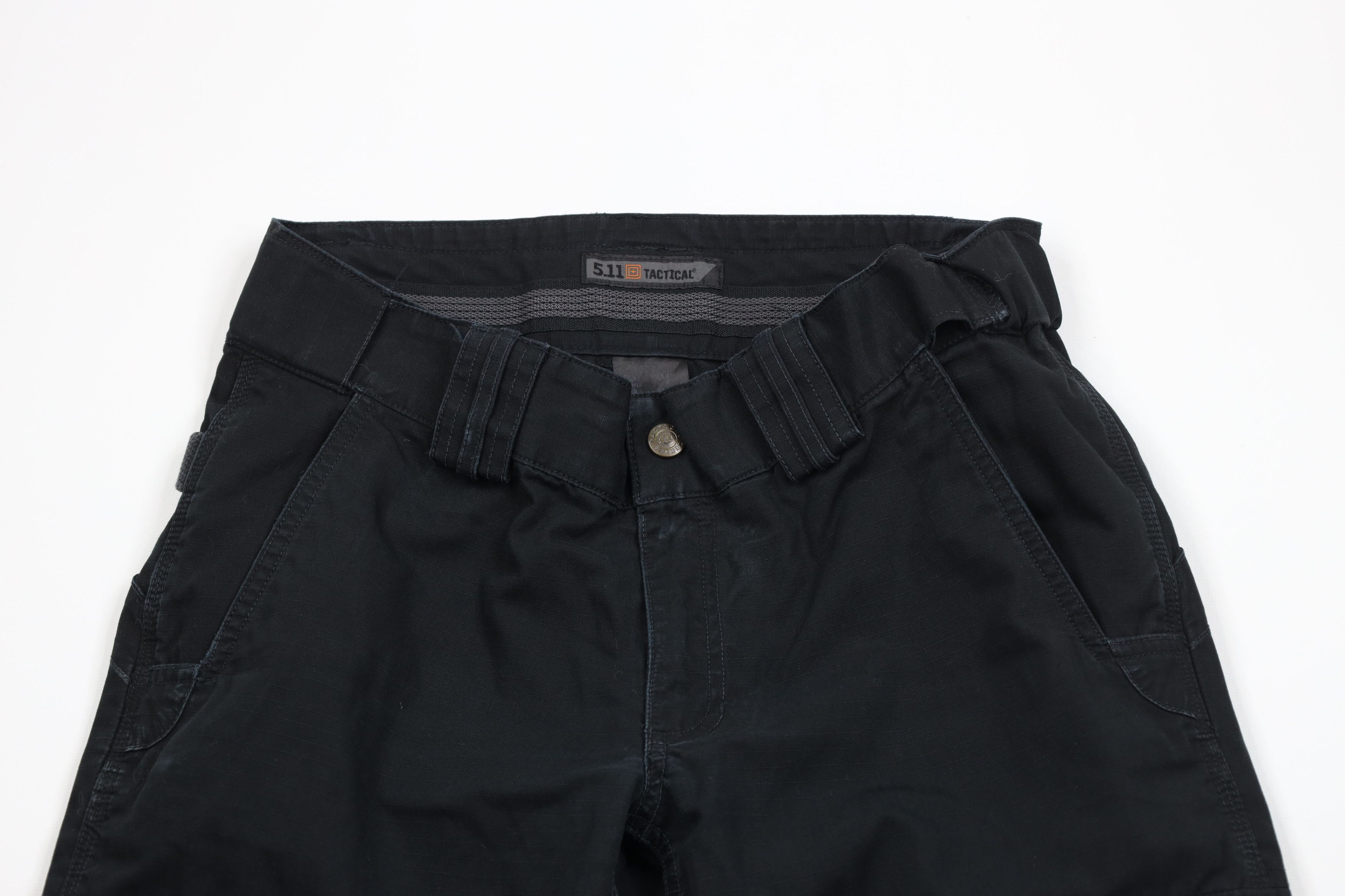 Vintage 5.11 Tactical Series Double Knee Ripstop Cargo Pants Black Size 30" / US 8 / IT 44 - 2 Thumbnail