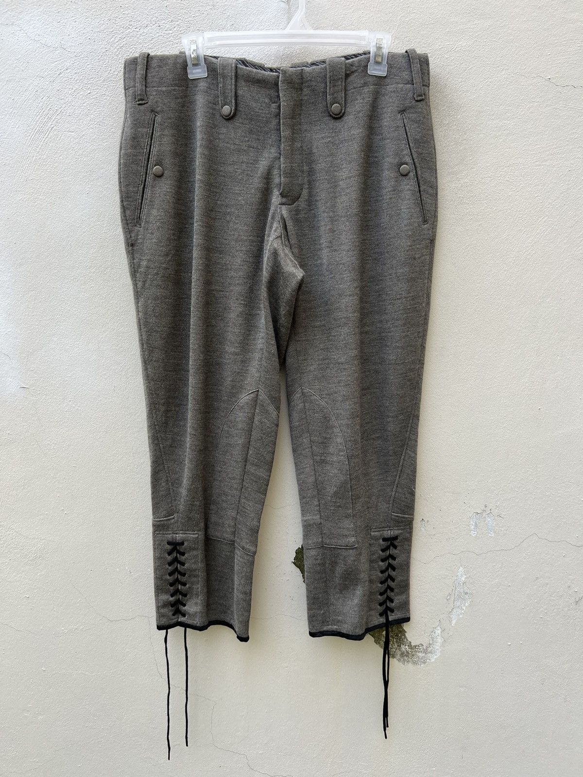 Japanese Brand SAMPLE Kiminori Morishita Cropped Wool Jodhpur Trouser Pant Size US 31 - 6 Thumbnail